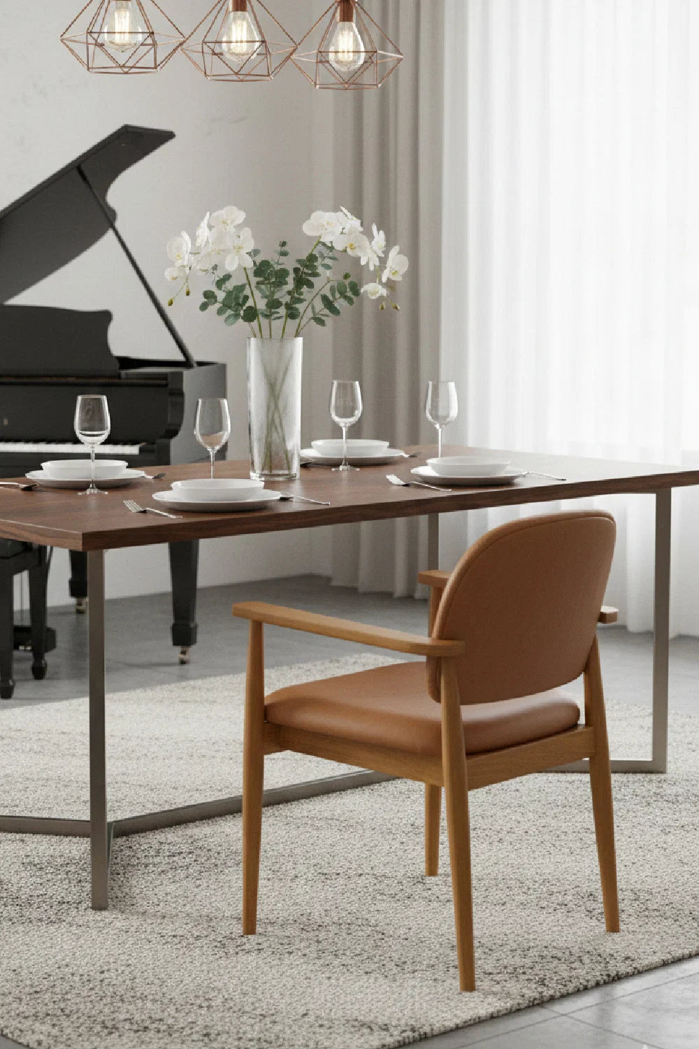 Luxury Wooden Modern Dining Chair European Style for Villa