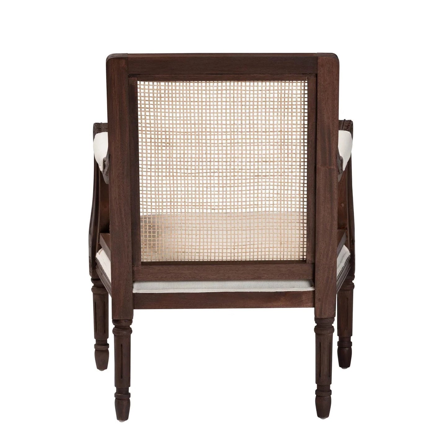 Luxury Wooden Padded Accent Chair Modern European Style for Villa