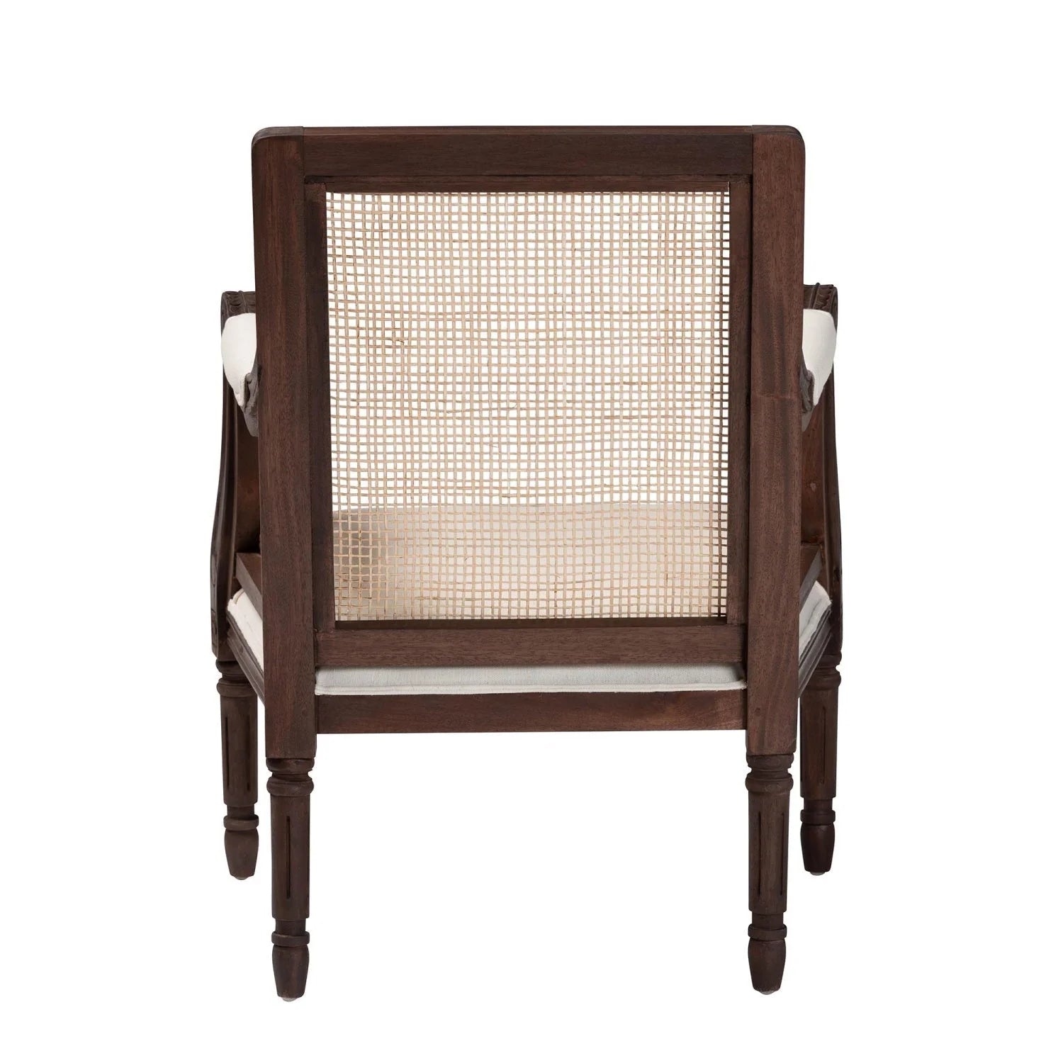 Luxury Wooden Padded Accent Chair Modern European Style for Villa