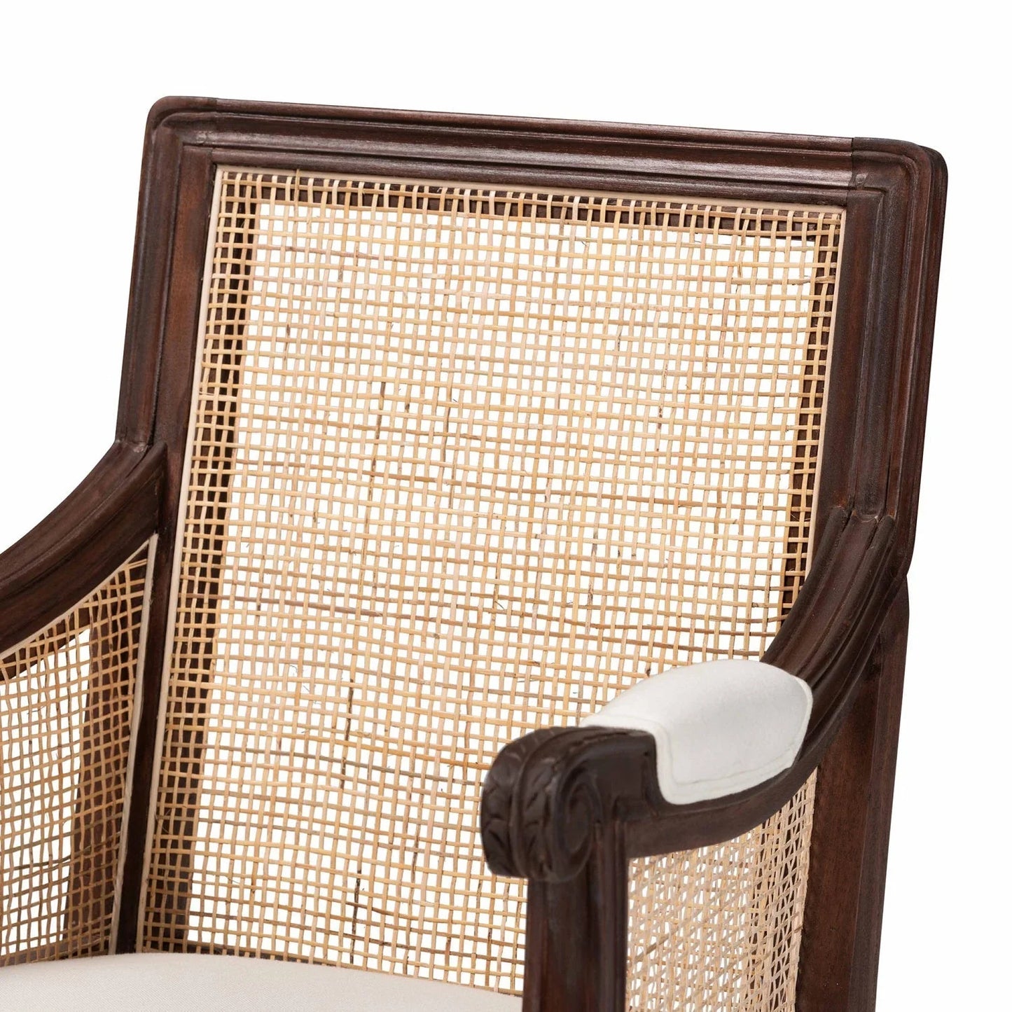 Luxury Wooden Padded Accent Chair Modern European Style for Villa