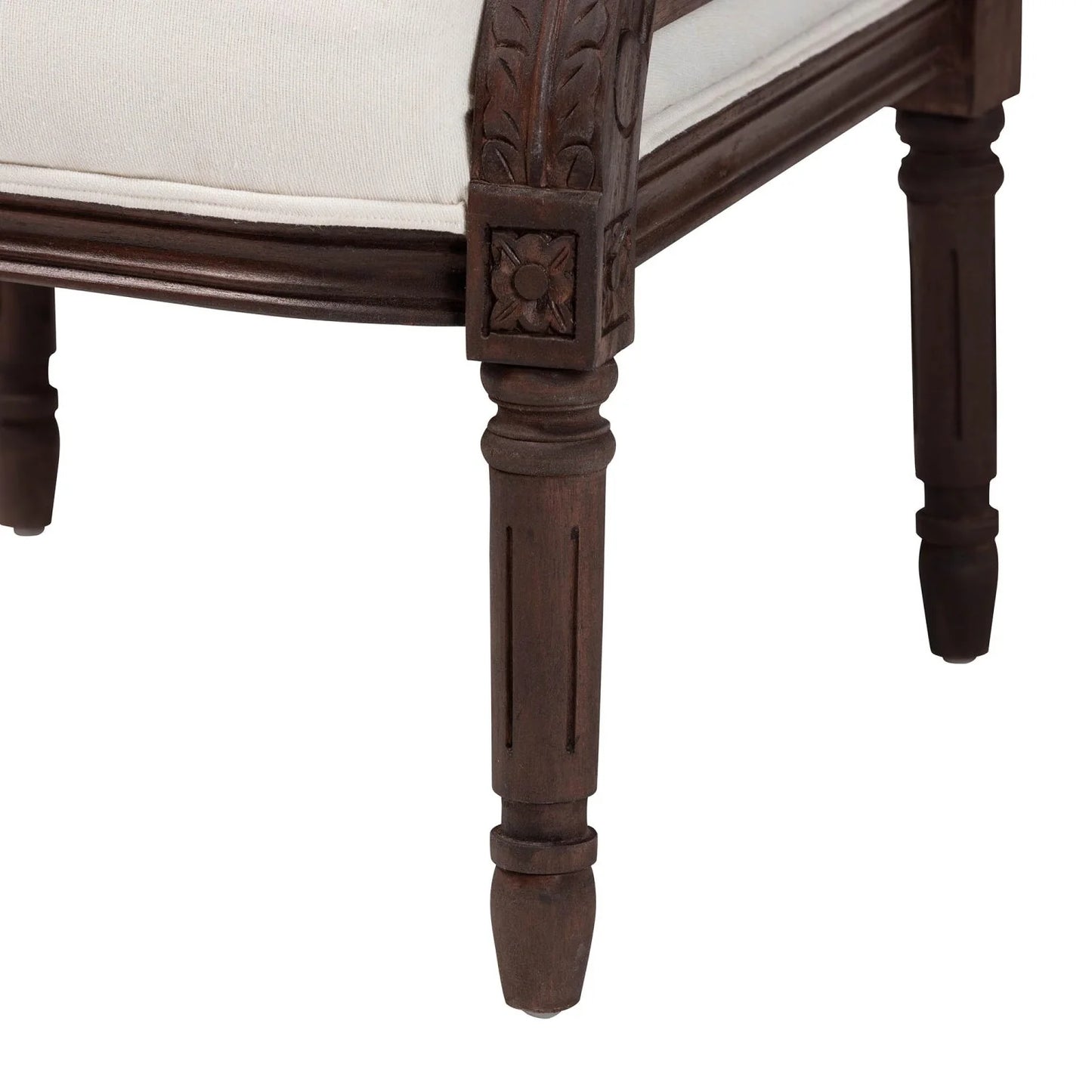 Luxury Wooden Padded Accent Chair Modern European Style for Villa