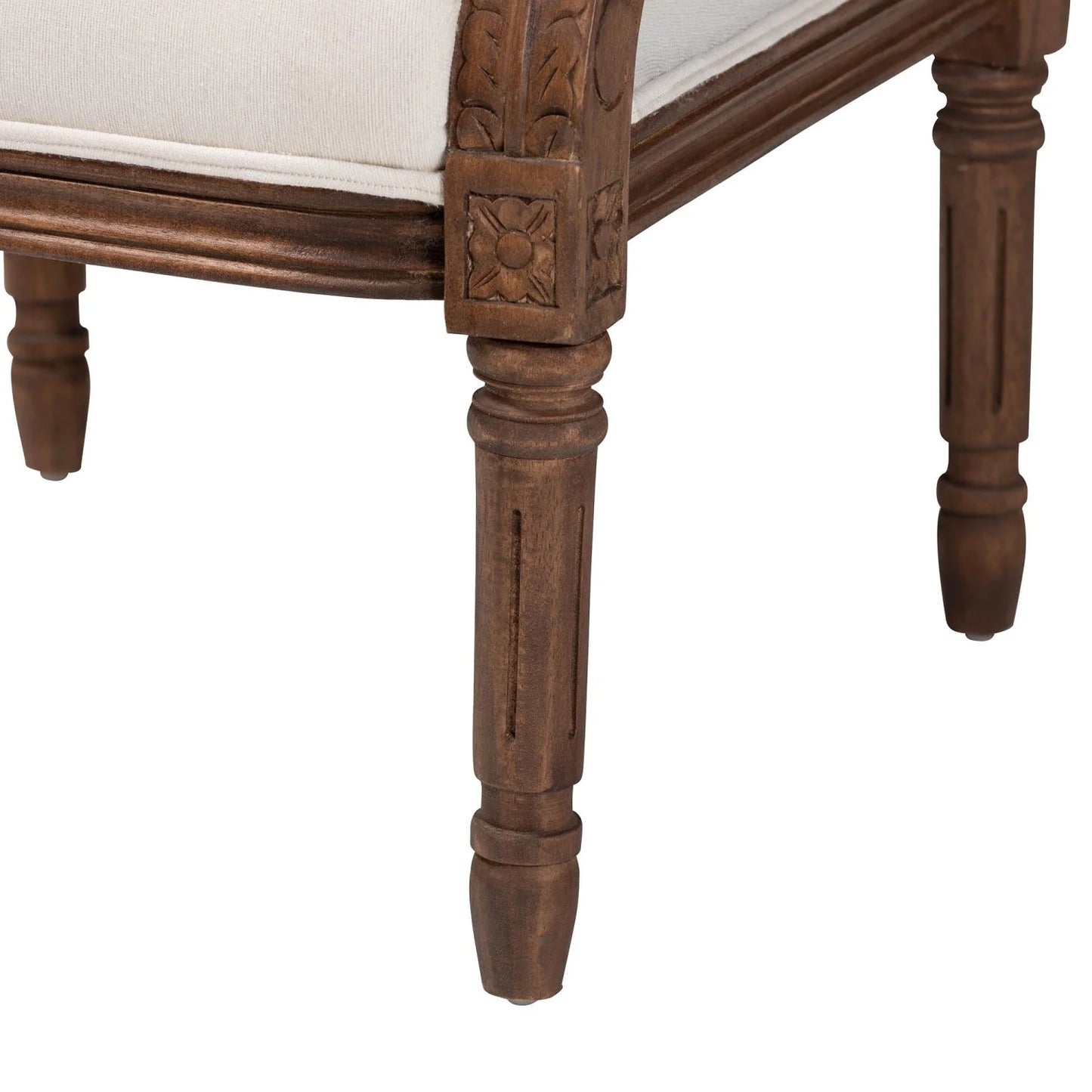 Luxury Wooden Padded Accent Chair Modern European Style for Villa