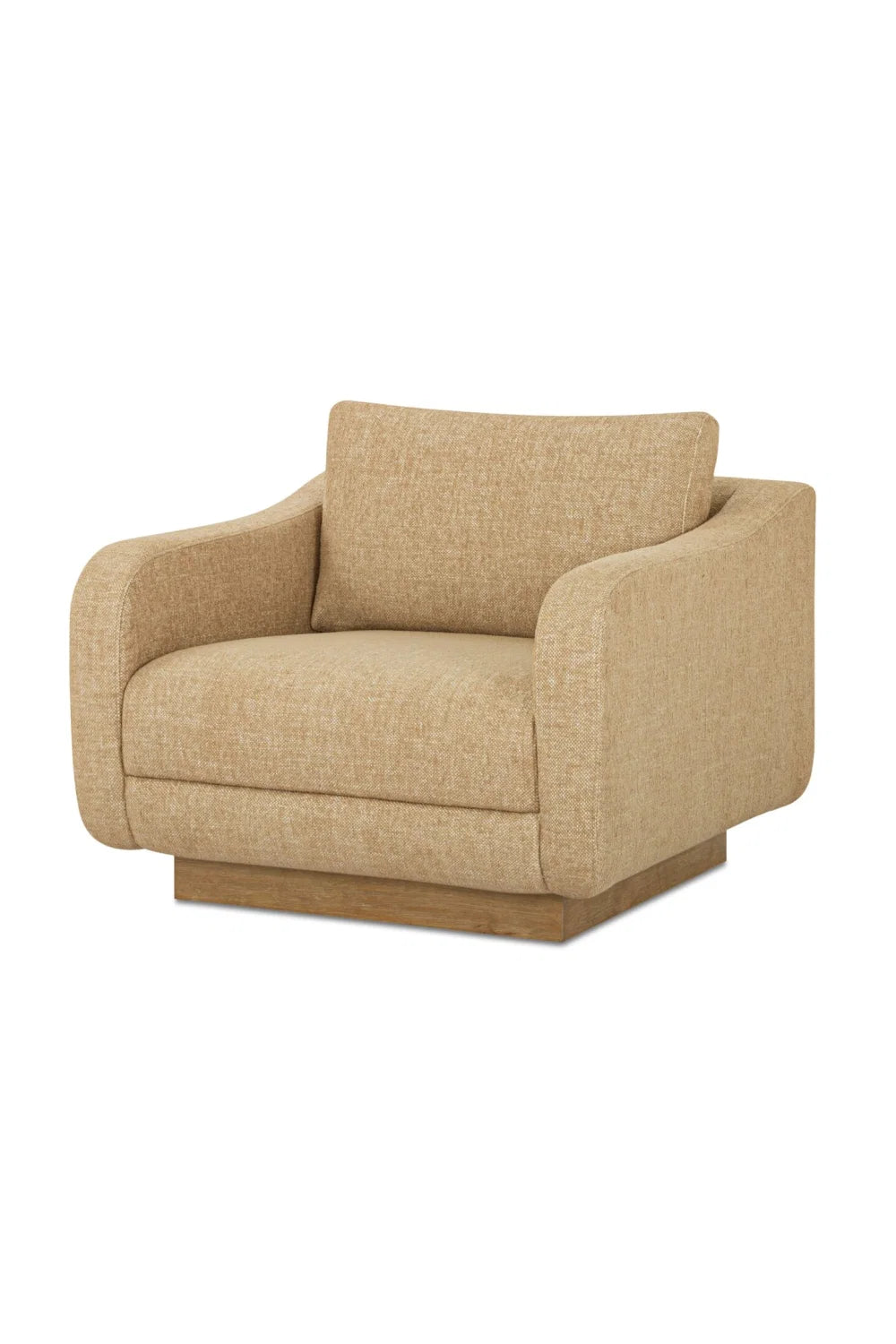 Luxury Wooden Plinth Lounge Chair Modern Italian Style for Villa