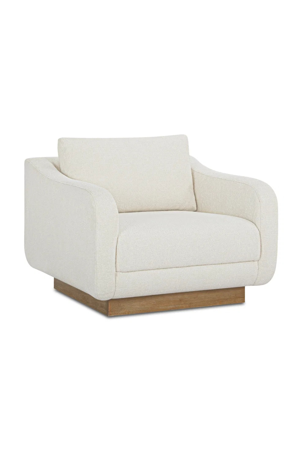Luxury Wooden Plinth Lounge Chair Modern Italian Style for Villa
