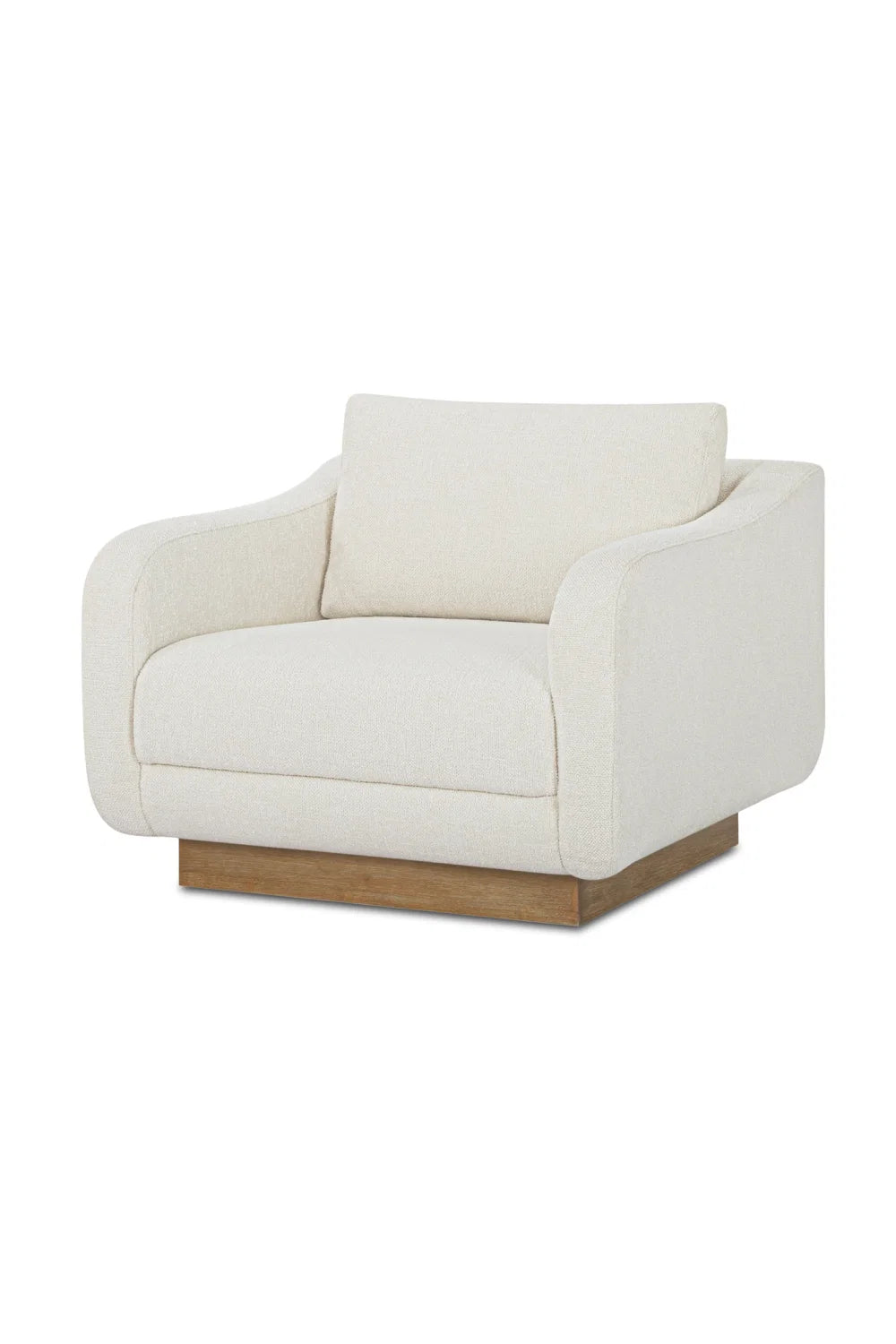 Luxury Wooden Plinth Lounge Chair Modern Italian Style for Villa