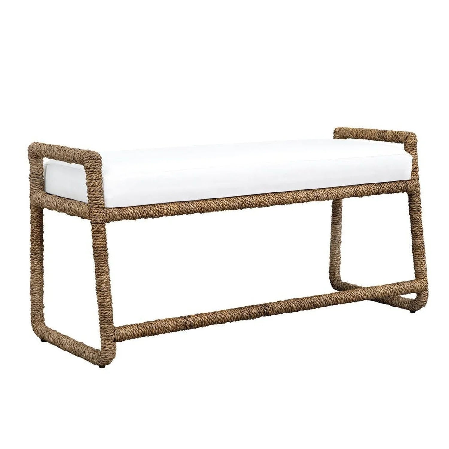 Luxury Woven Banana Fiber Bench European Style for Villa