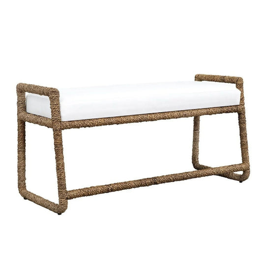 Luxury Woven Banana Fiber Bench European Style for Villa