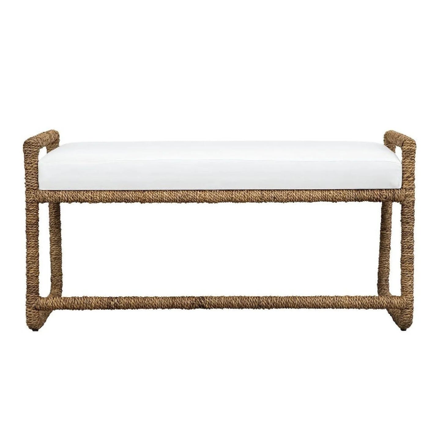 Luxury Woven Banana Fiber Bench European Style for Villa