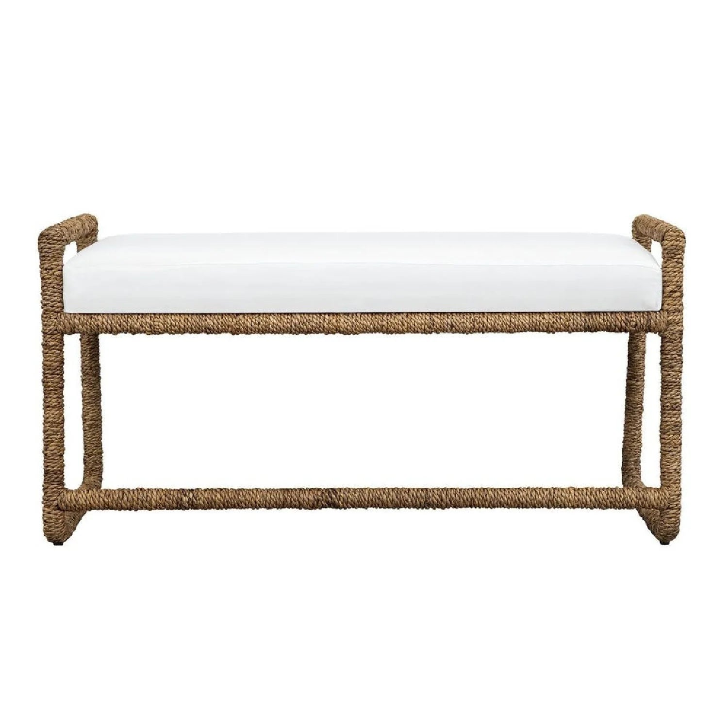Luxury Woven Banana Fiber Bench European Style for Villa