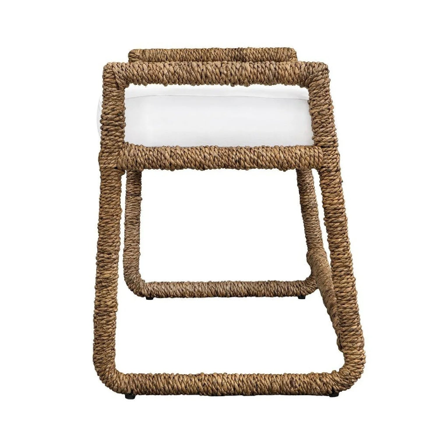 Luxury Woven Banana Fiber Bench European Style for Villa