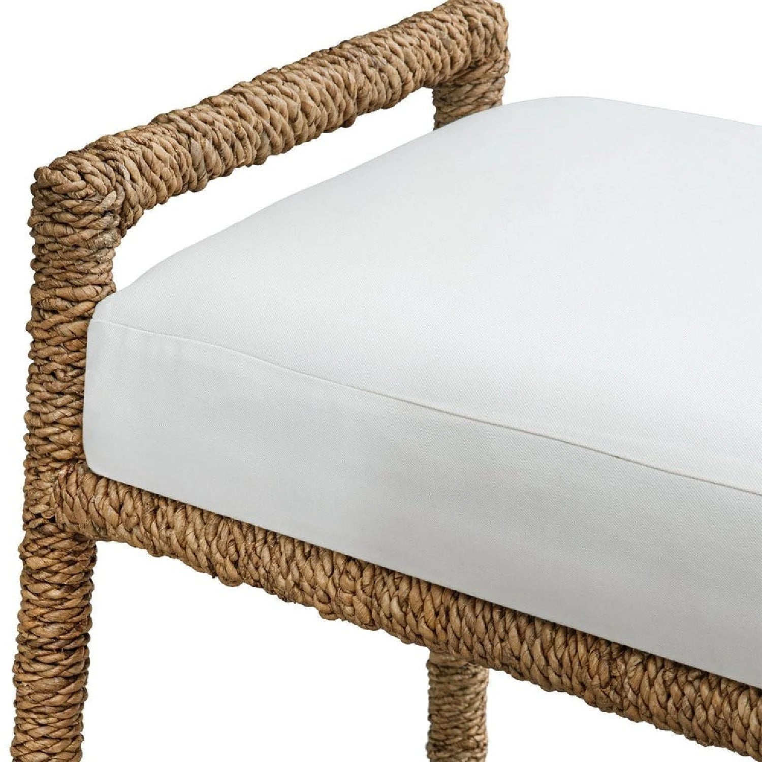 Luxury Woven Banana Fiber Bench European Style for Villa