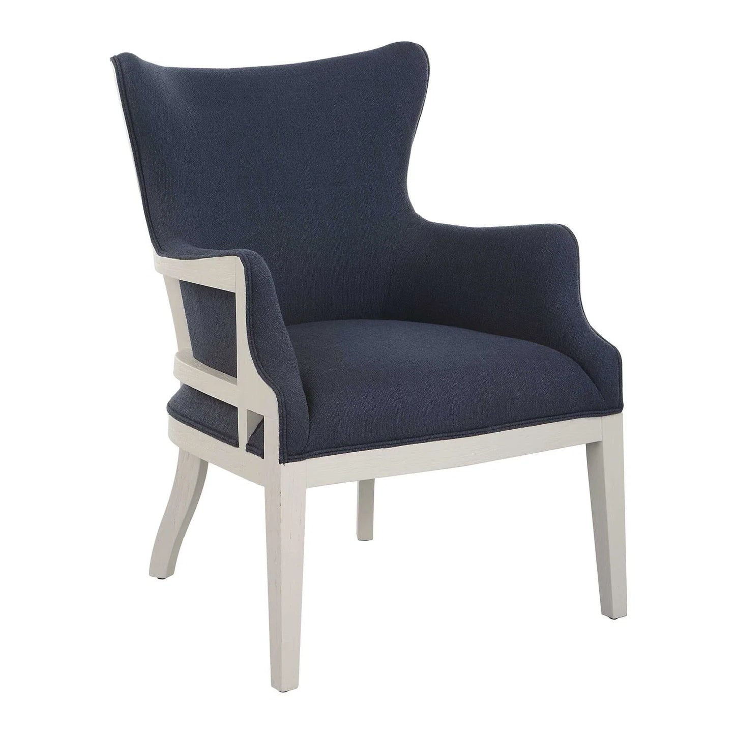 Luxury Woven Blue Accent Chair European Style for Villa
