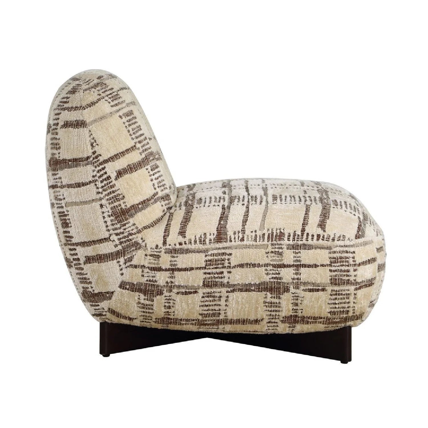 Luxury Woven Chenille Accent Chair European Style for Villa