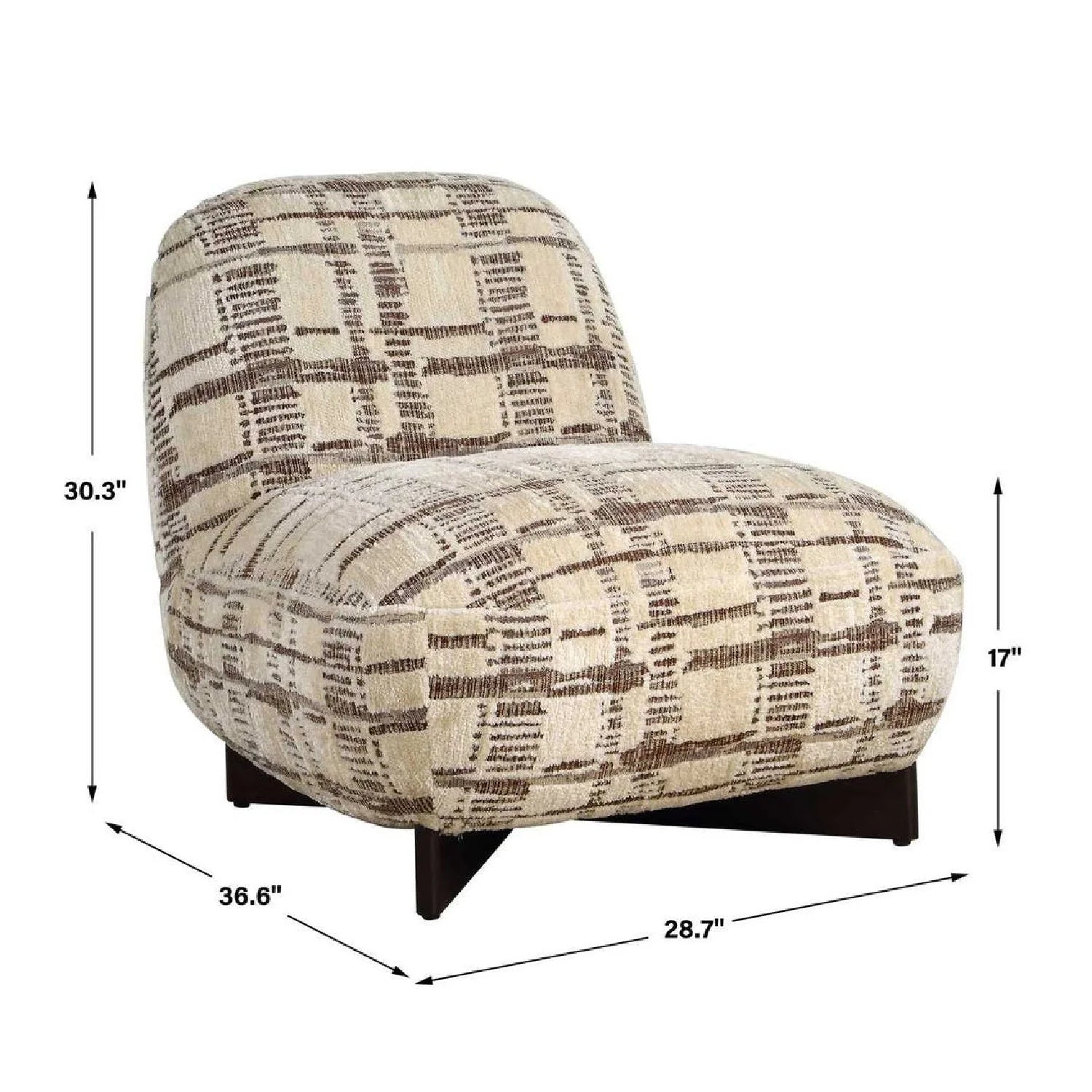 Luxury Woven Chenille Accent Chair European Style for Villa