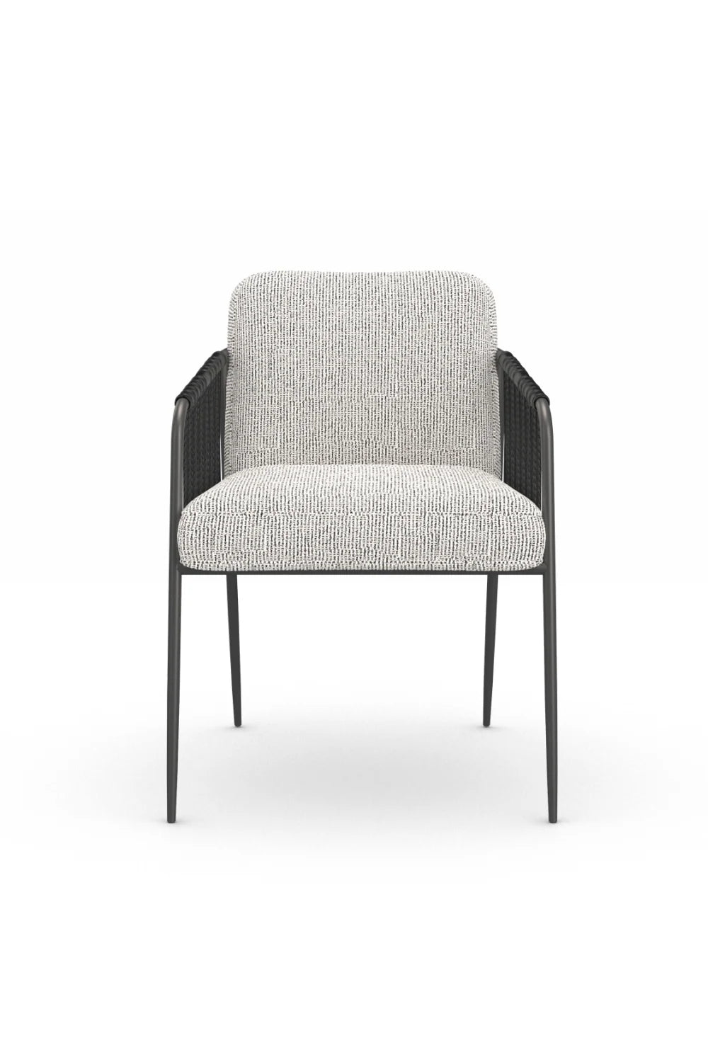Luxury Woven Cord Modern Dining Armchair European Style for Villa