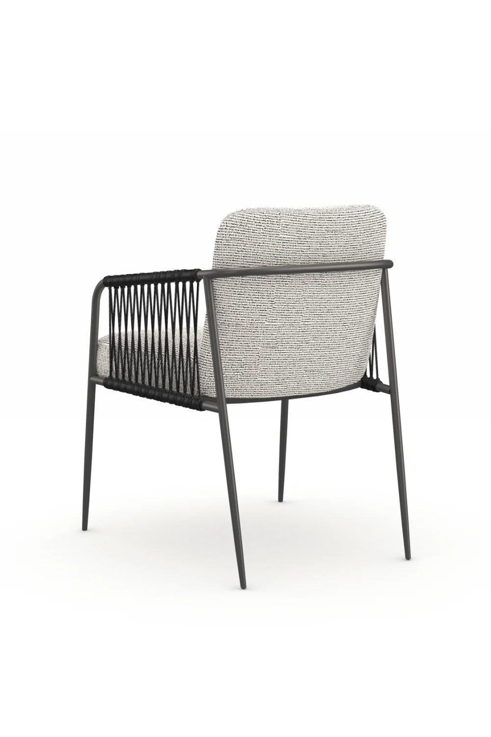 Luxury Woven Cord Modern Dining Armchair European Style for Villa