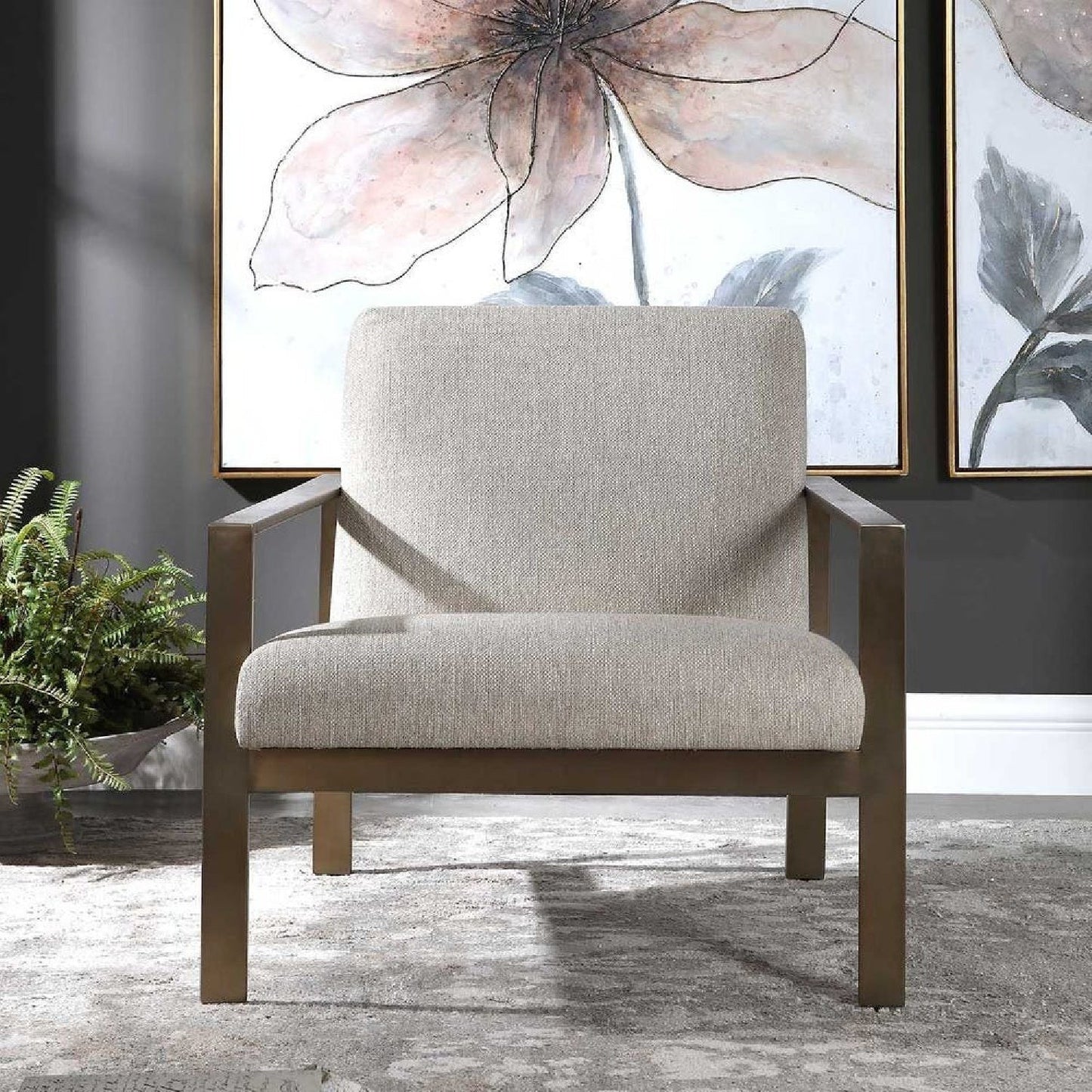 Luxury Woven Fabric Accent Chair Modern Italian Style for Villa
