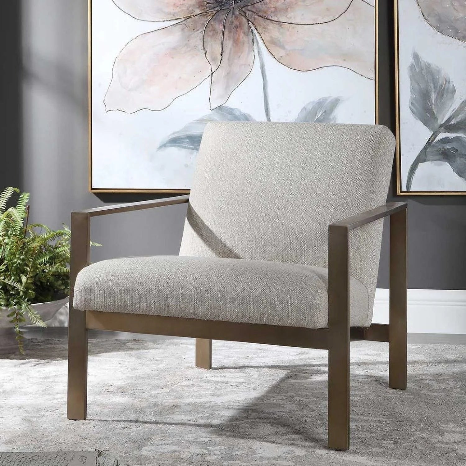 Luxury Woven Fabric Accent Chair Modern Italian Style for Villa