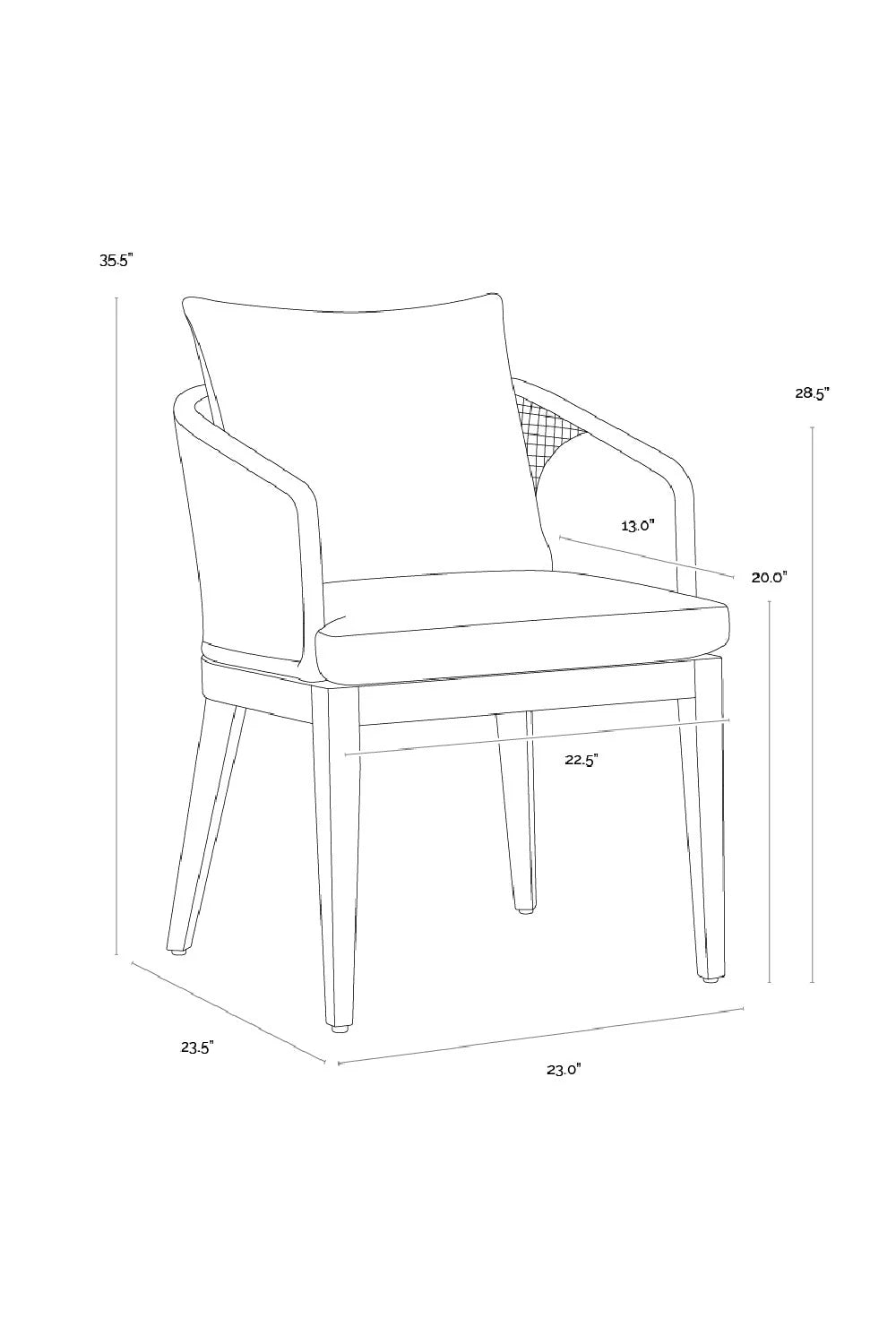 Luxury Woven Fabric Dining Chair European Style for Villa
