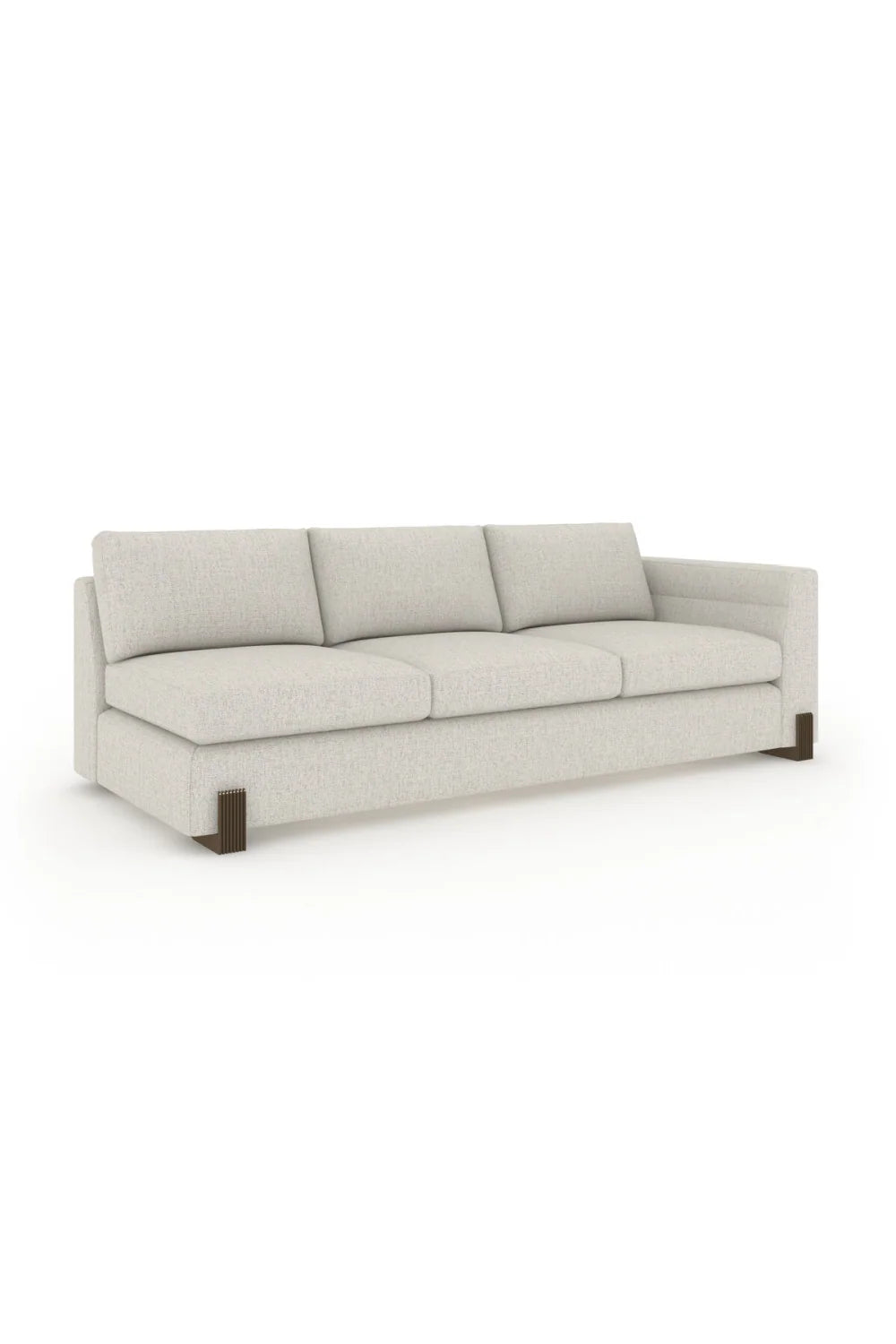 Luxury Woven Fabric Single Arm Sofa Modern Italian Style for Villa