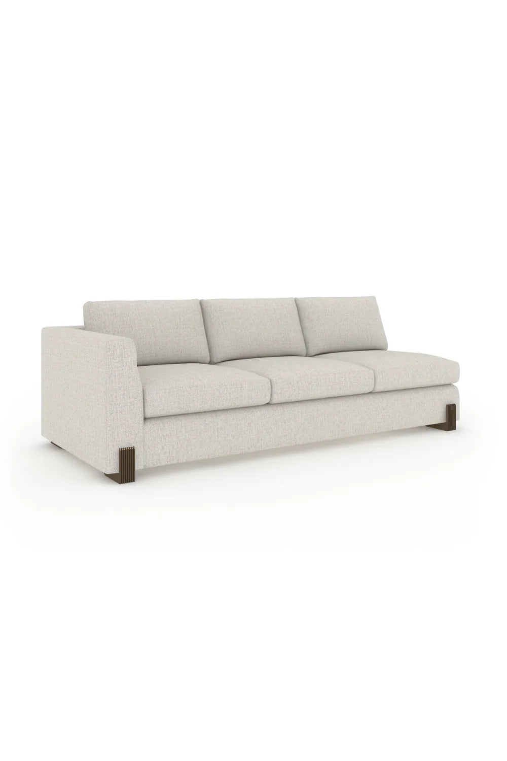 Luxury Woven Fabric Single Arm Sofa Modern Italian Style for Villa