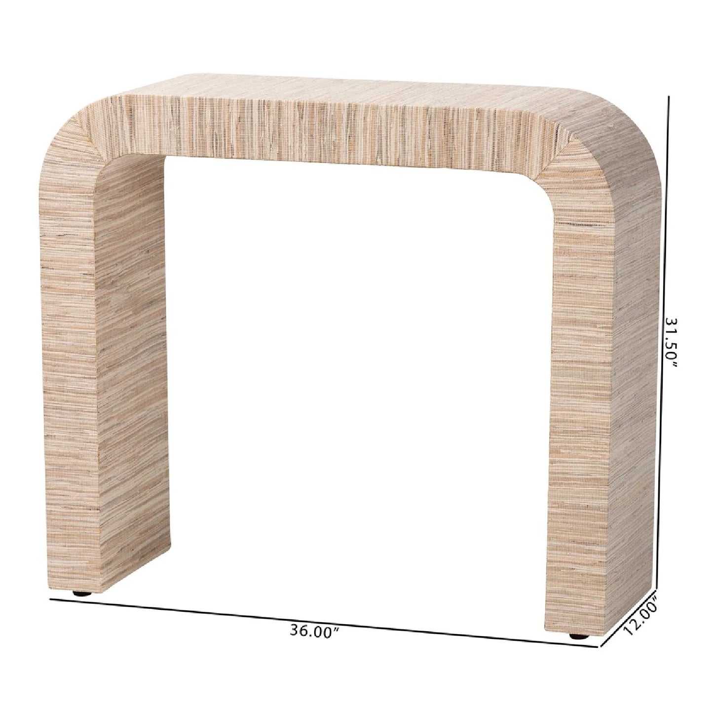 Luxury Woven Grasscloth Console Table Modern Italian Style for Villa
