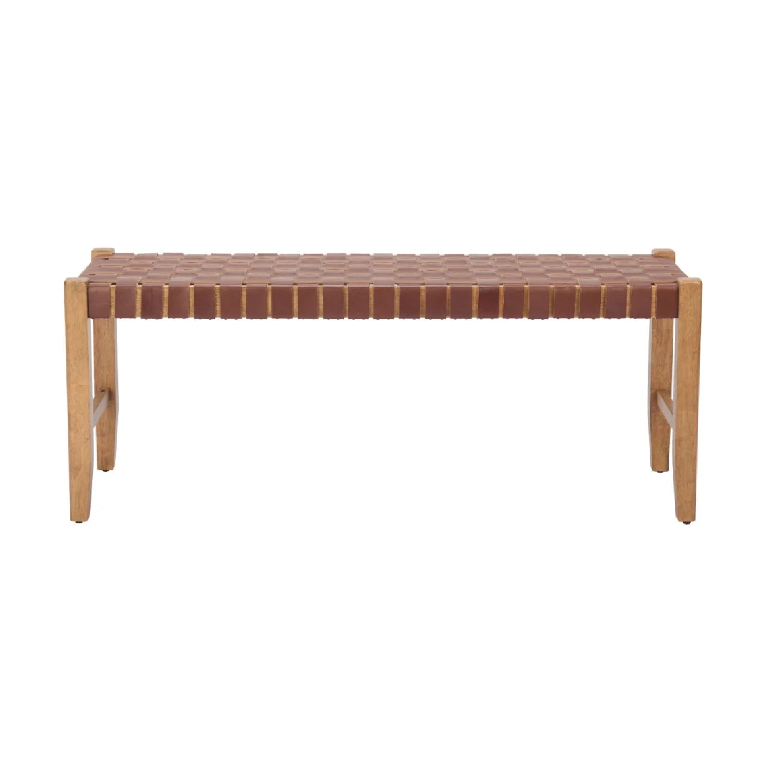 Luxury Woven Leather Bench European Style for Villa
