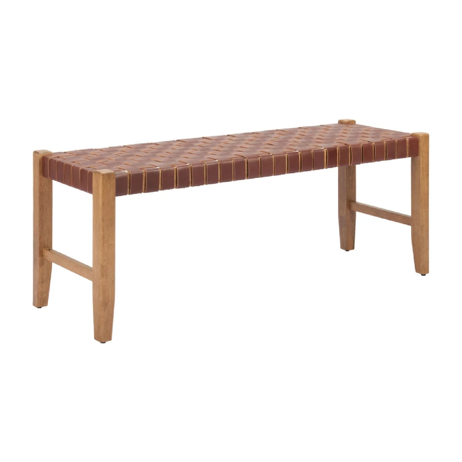 Luxury Woven Leather Bench European Style for Villa