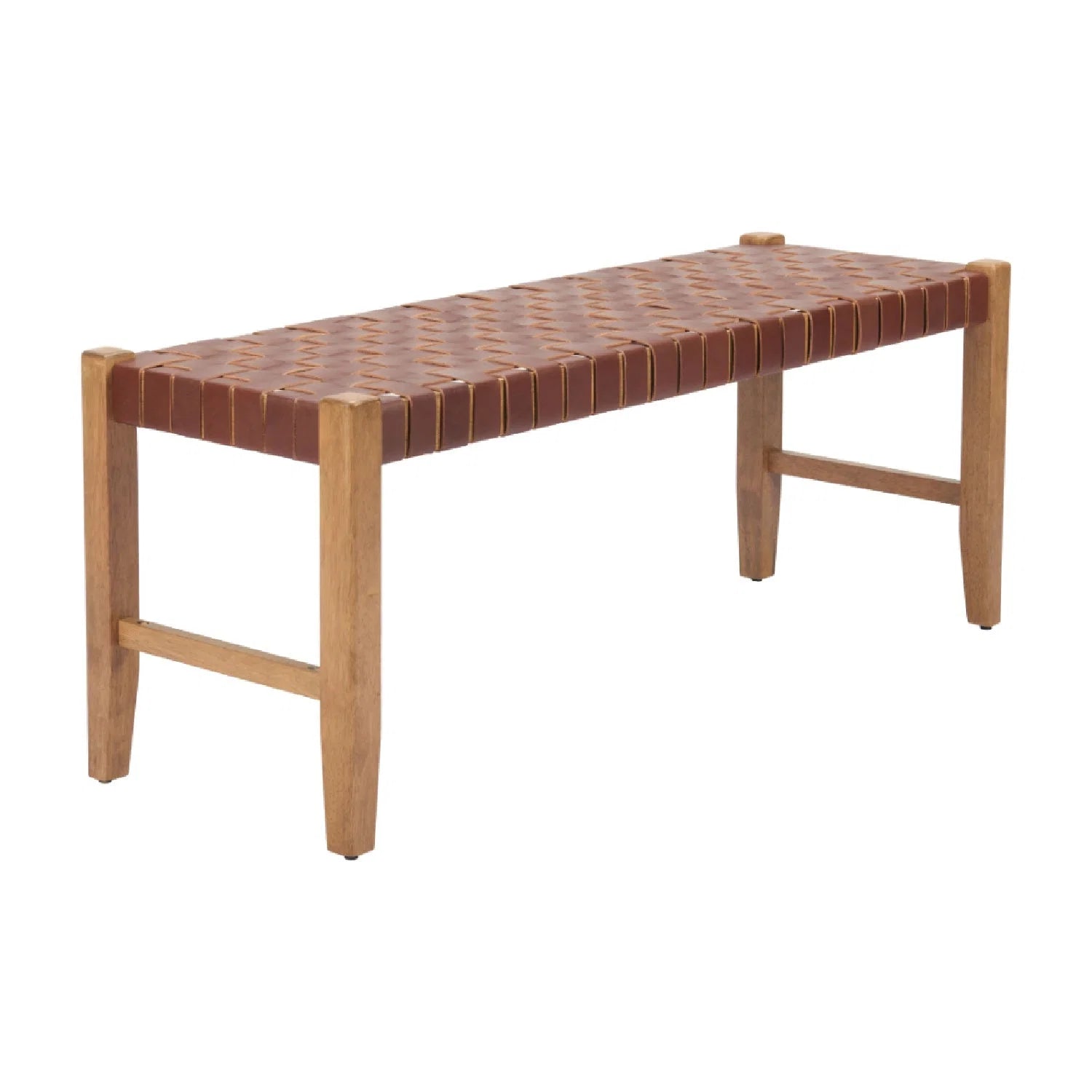 Luxury Woven Leather Bench European Style for Villa