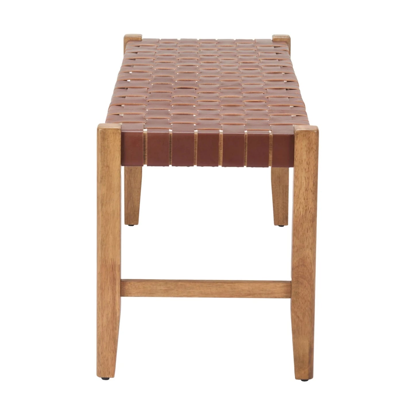 Luxury Woven Leather Bench European Style for Villa