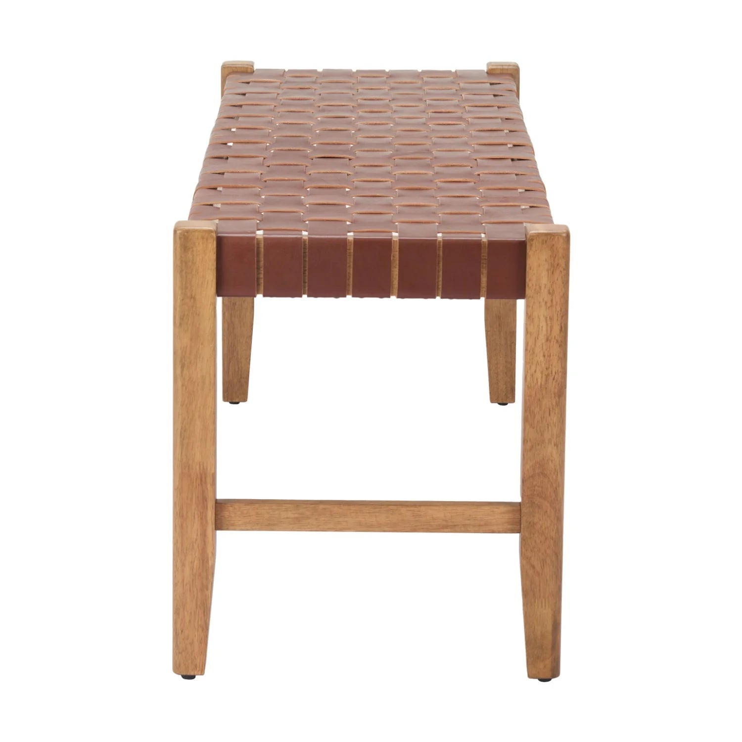 Luxury Woven Leather Bench European Style for Villa