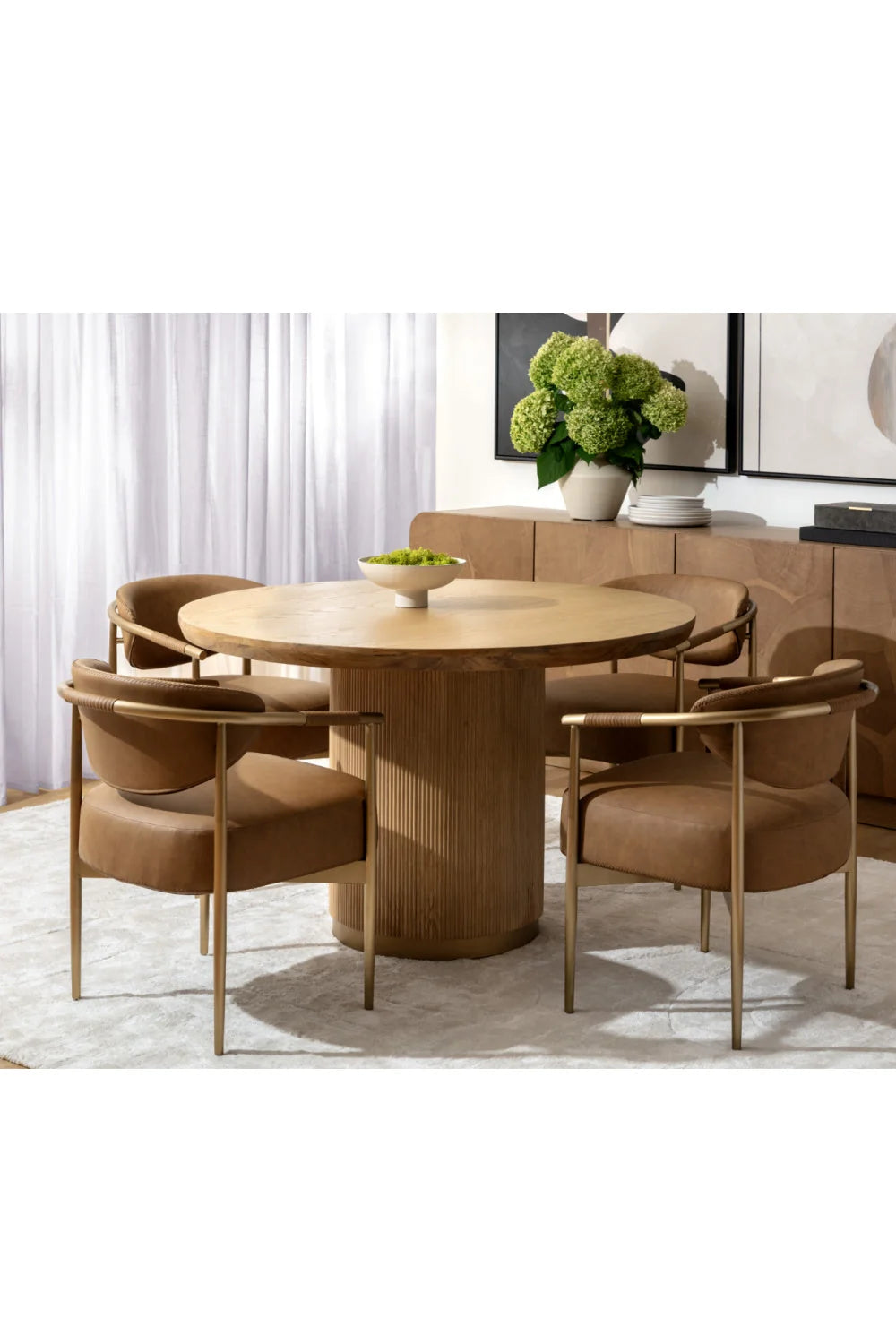 Luxury Woven Modern Dining Armchair European Style for Villa