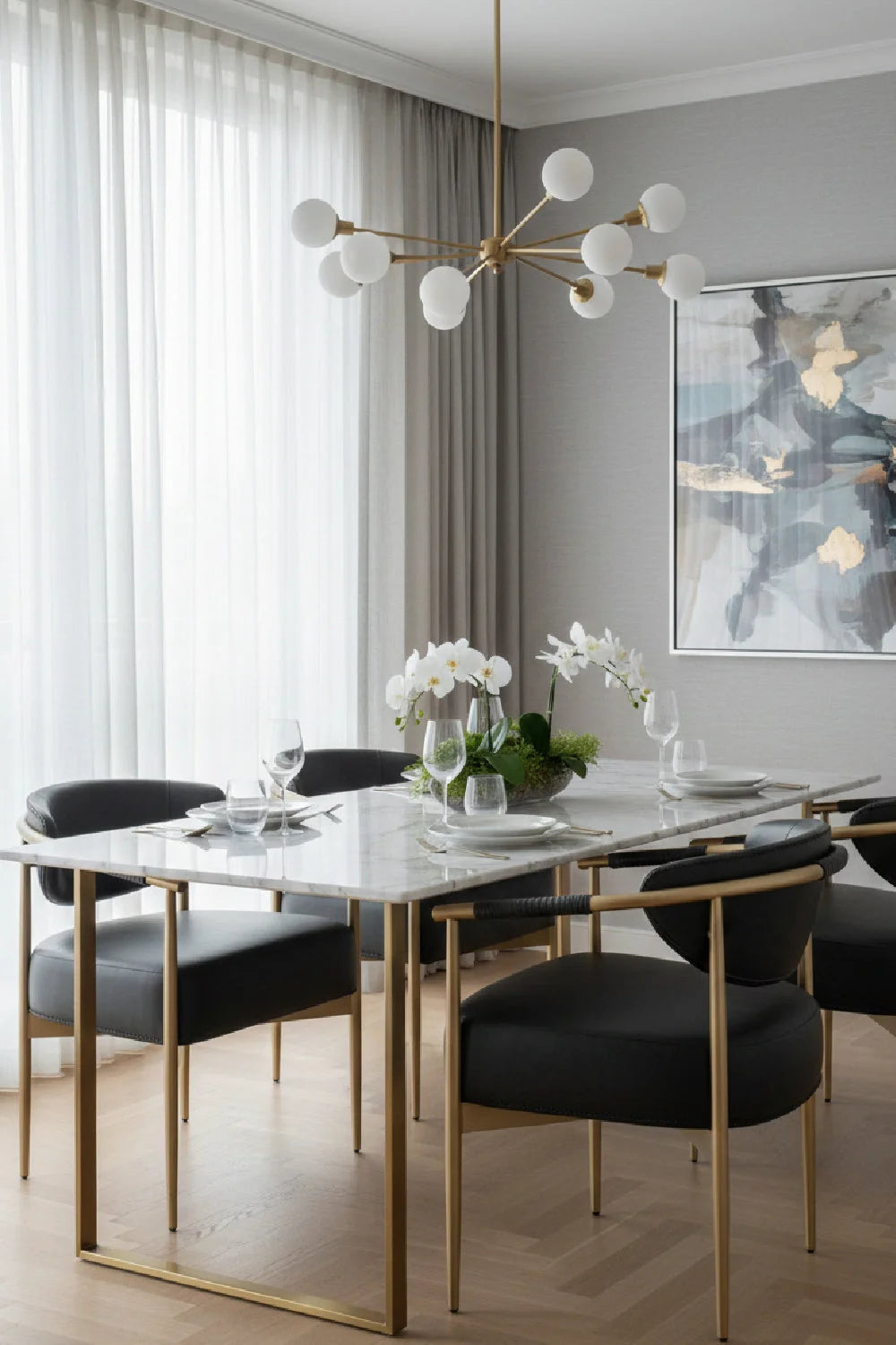 Luxury Woven Modern Dining Armchair European Style for Villa