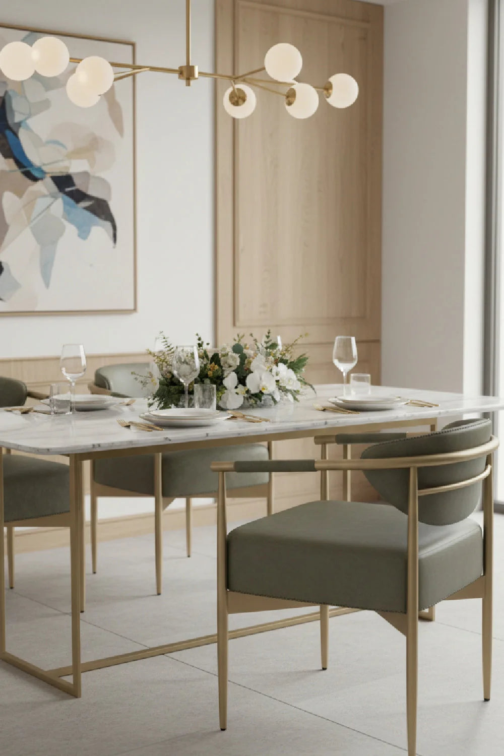 Luxury Woven Modern Dining Armchair European Style for Villa