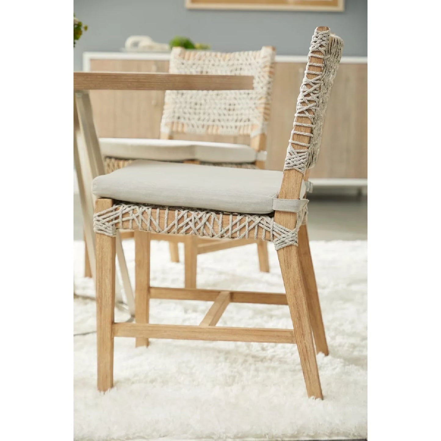 Luxury Woven Modern Dining Chair European Style for Villa