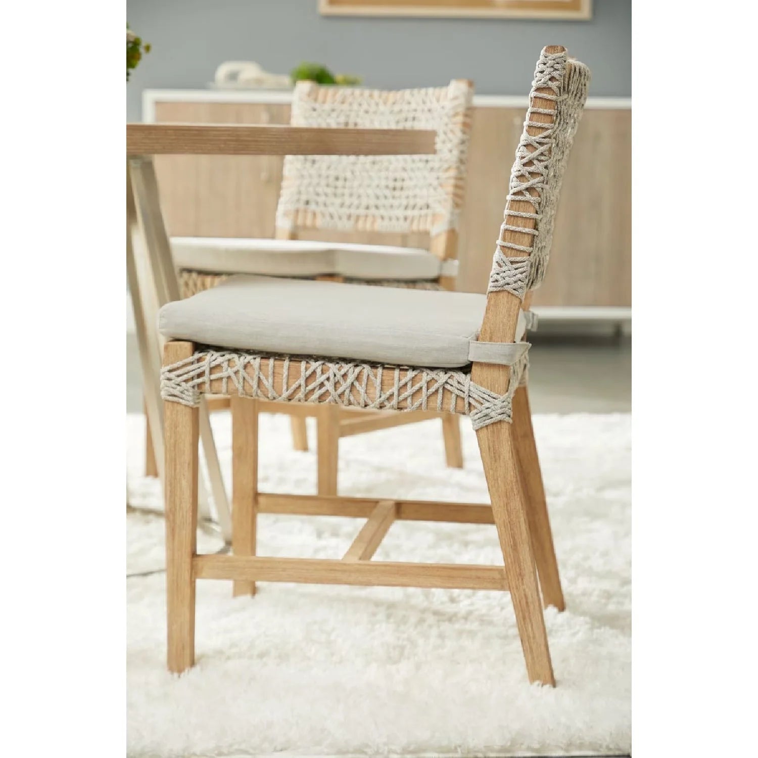 Luxury Woven Modern Dining Chair European Style for Villa