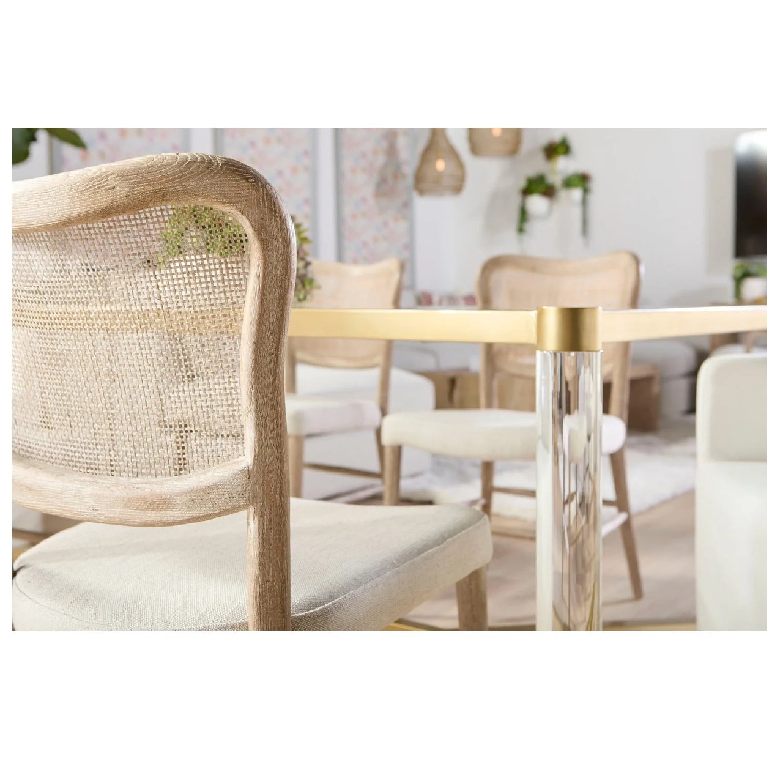 Luxury Woven Modern Dining Chair European Style for Villa