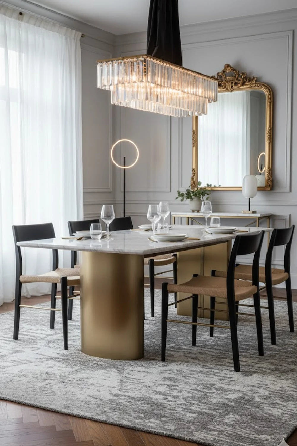 Luxury Woven Modern Dining Chair European Style for Villa