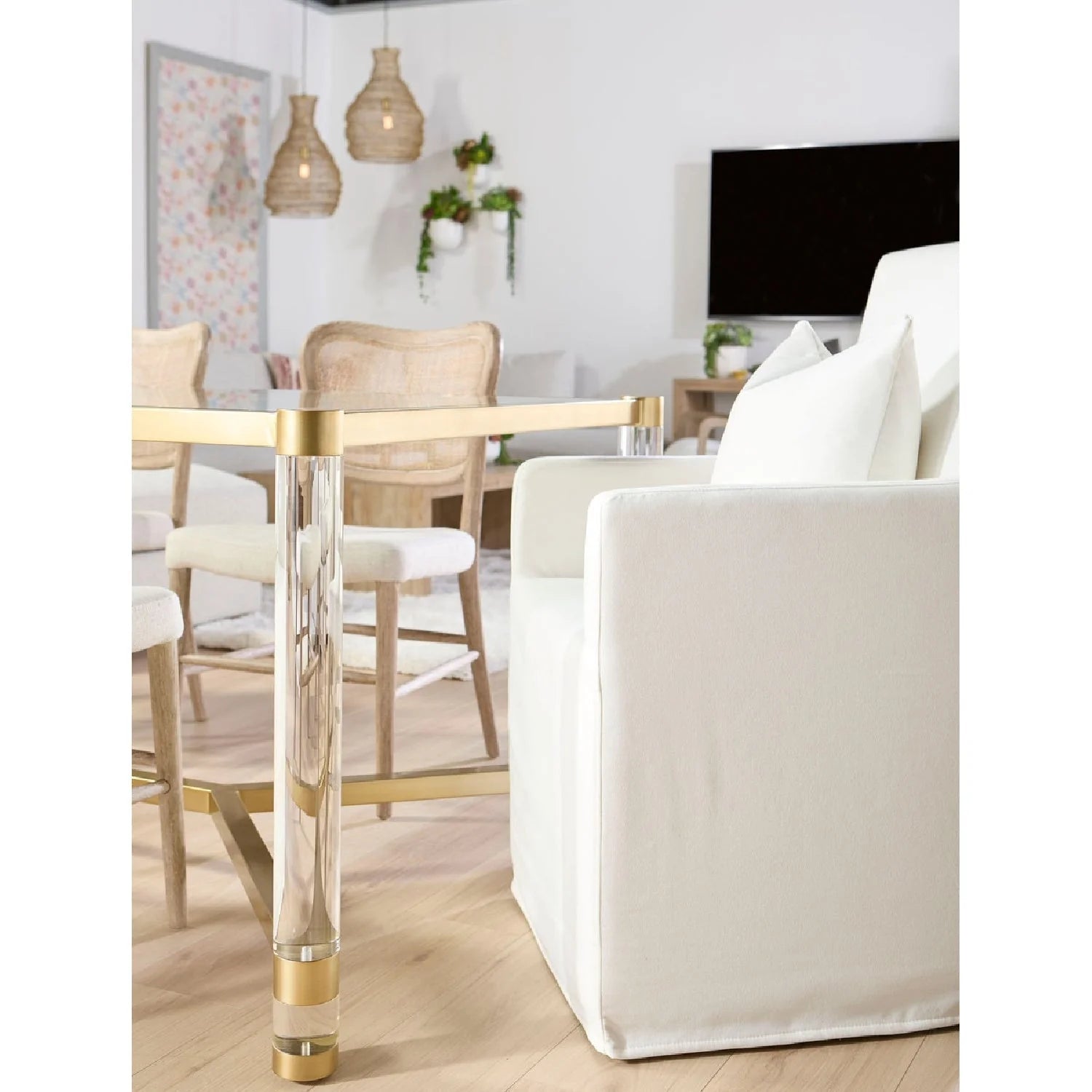 Luxury Woven Modern Dining Chair European Style for Villa