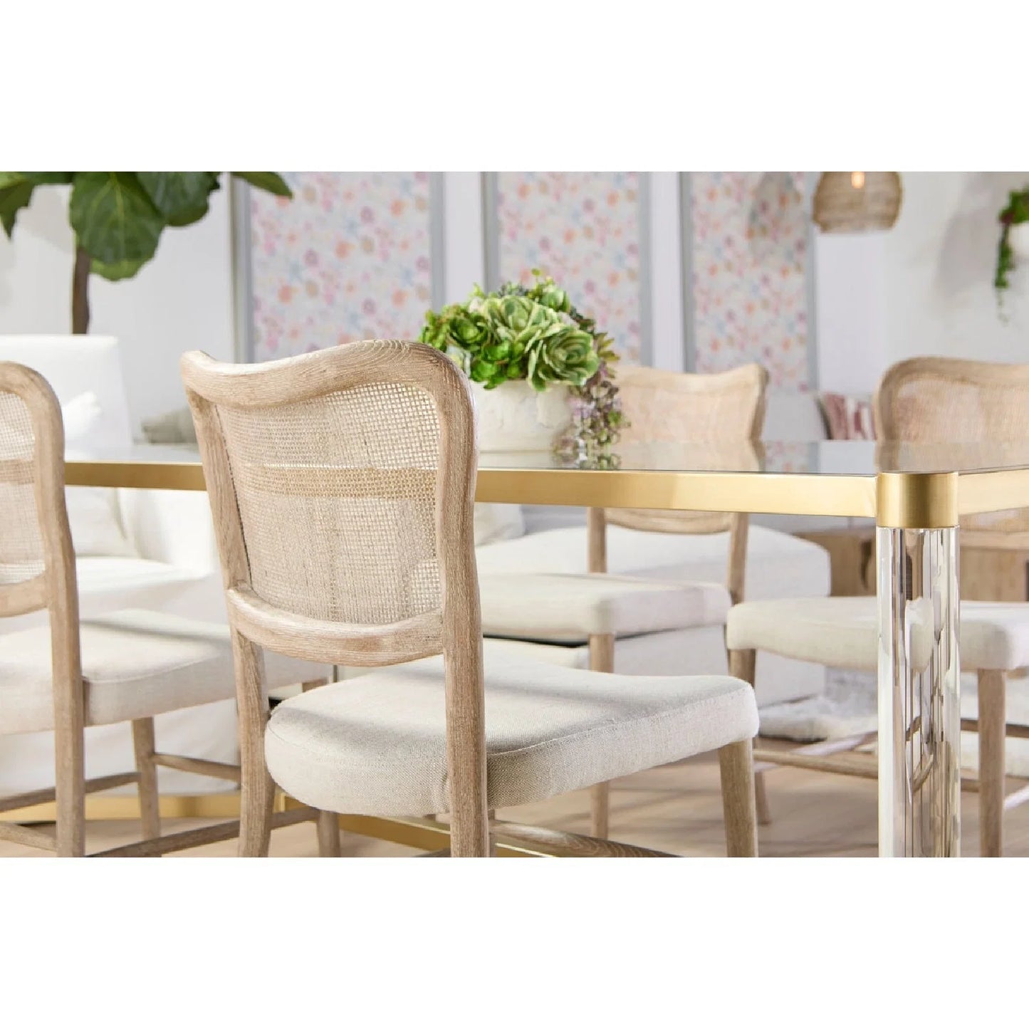 Luxury Woven Modern Dining Chair European Style for Villa