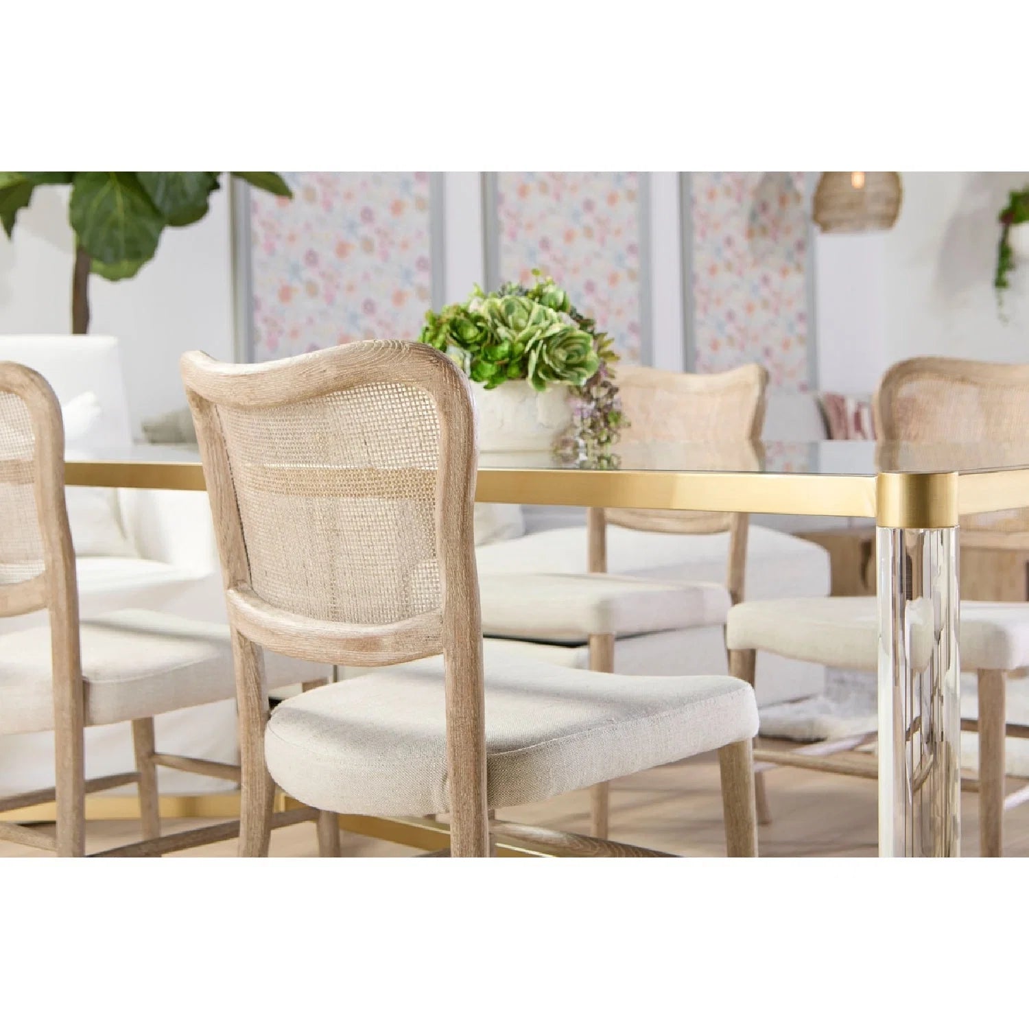 Luxury Woven Modern Dining Chair European Style for Villa