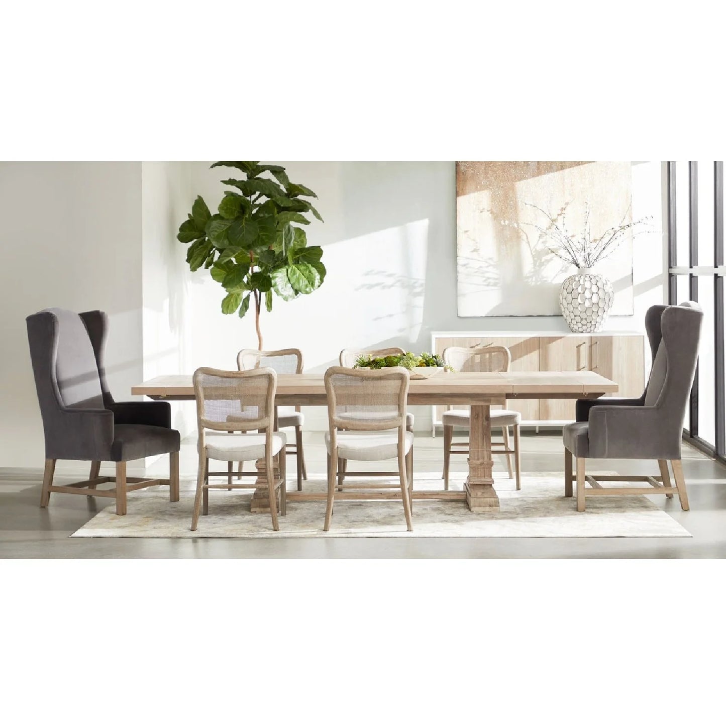 Luxury Woven Modern Dining Chair European Style for Villa