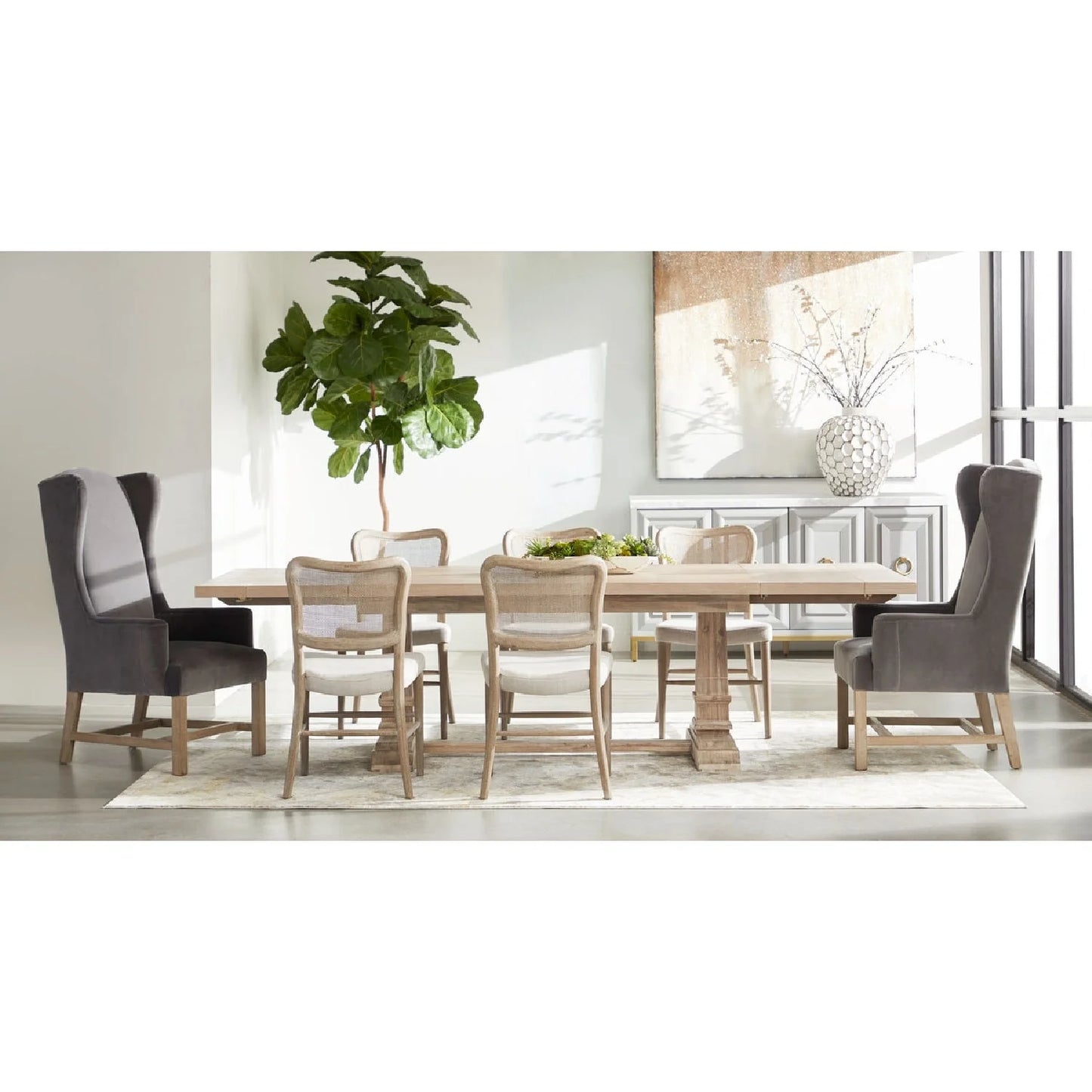 Luxury Woven Modern Dining Chair European Style for Villa