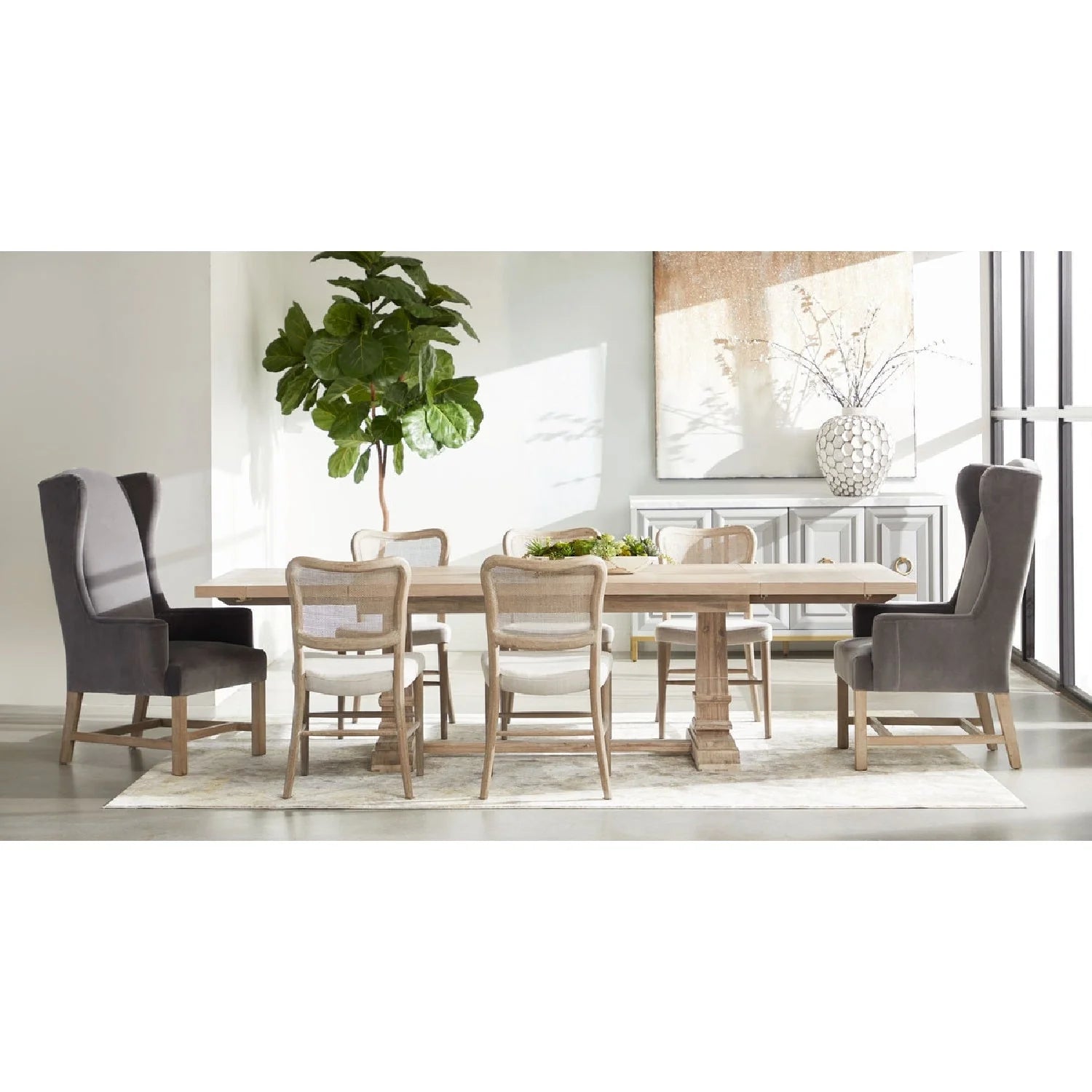 Luxury Woven Modern Dining Chair European Style for Villa