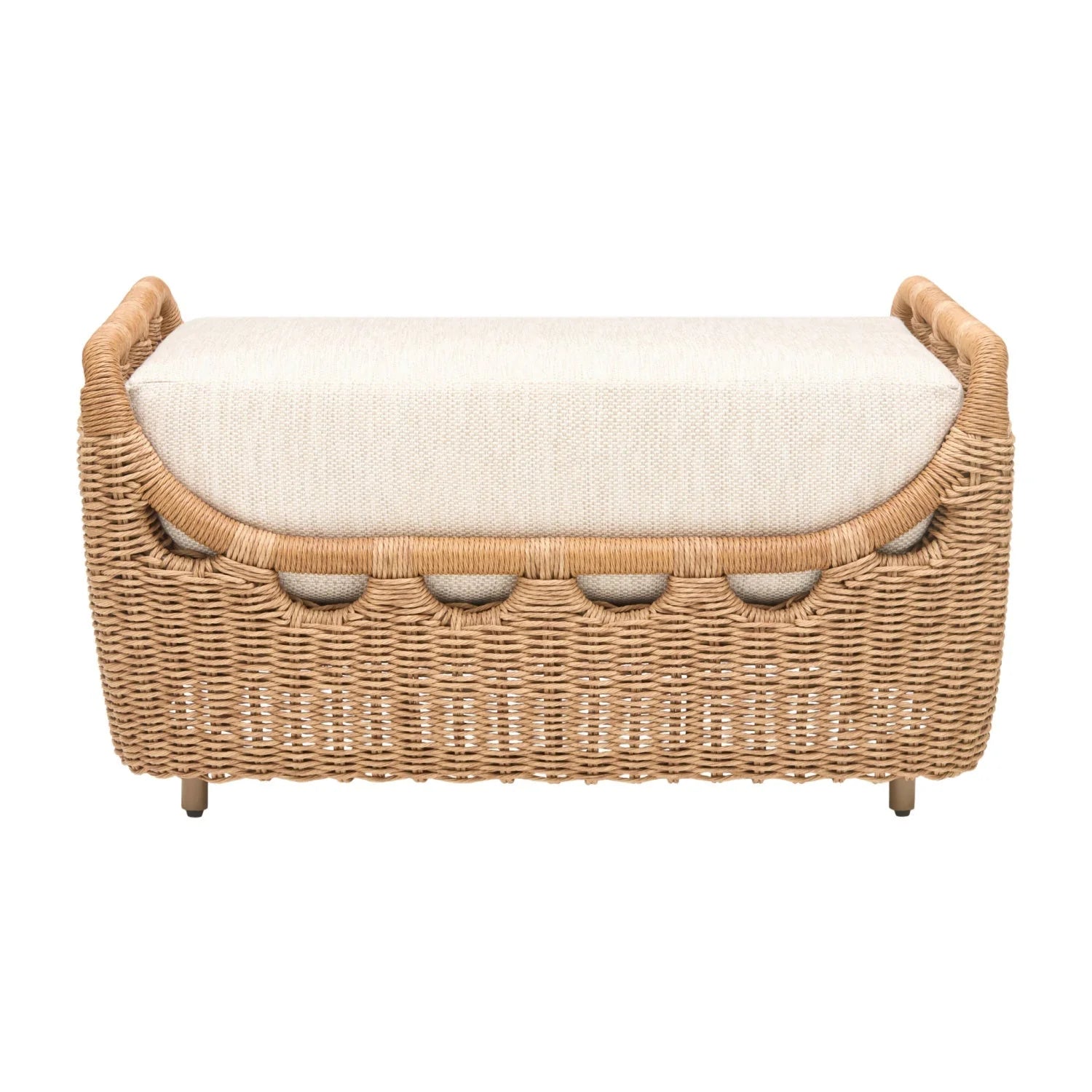 Luxury Woven Modern Outdoor Ottoman European Style for Villa