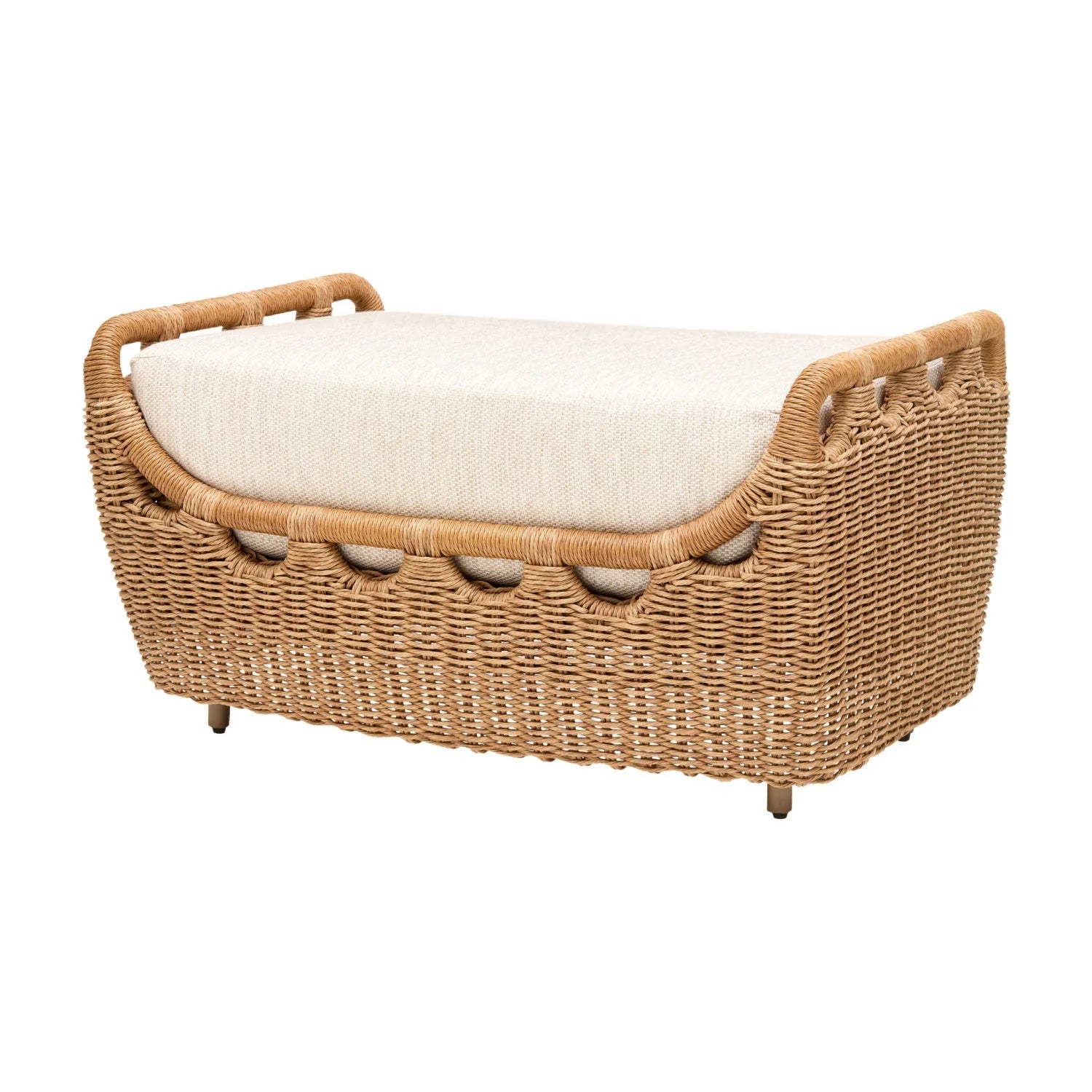 Luxury Woven Modern Outdoor Ottoman European Style for Villa