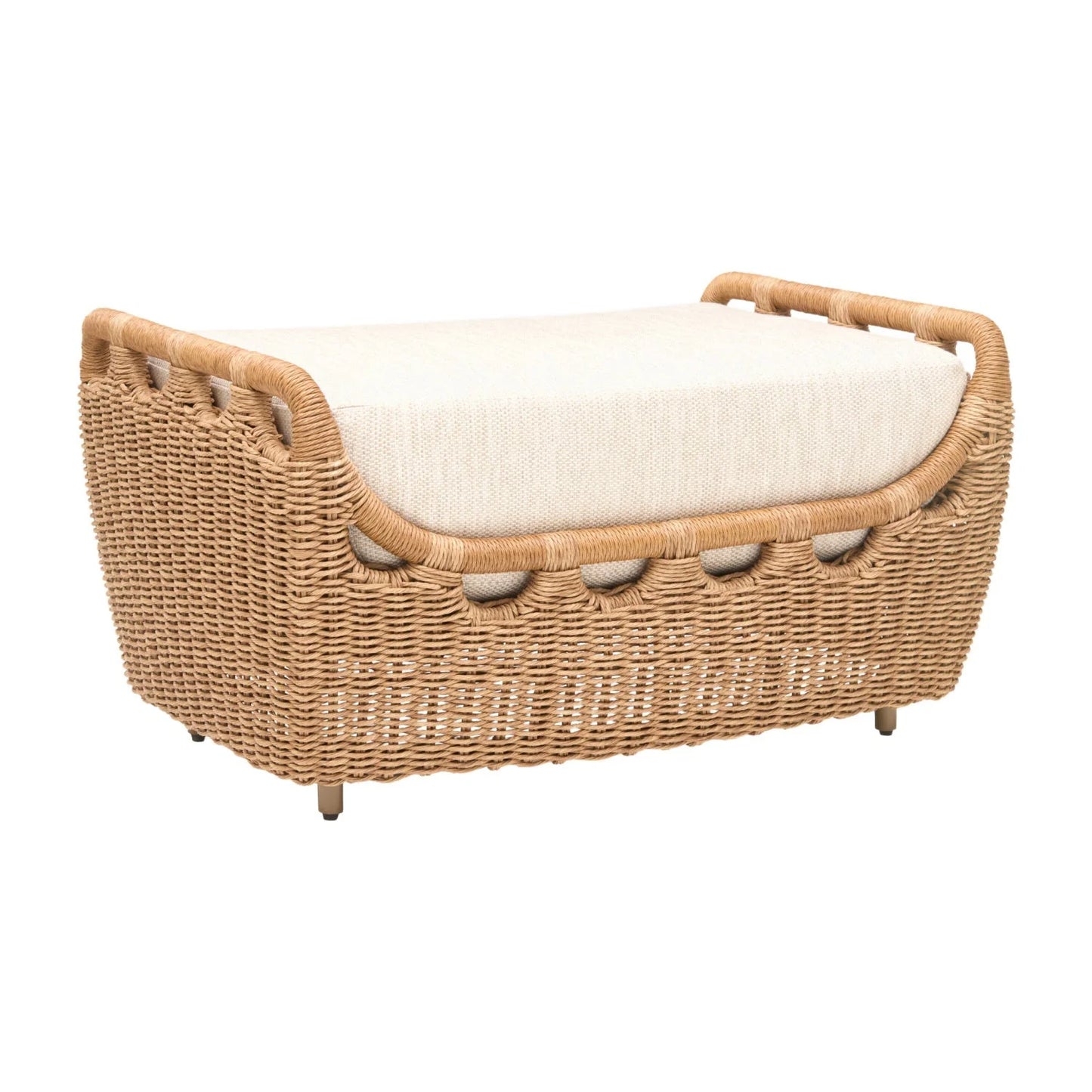 Luxury Woven Modern Outdoor Ottoman European Style for Villa