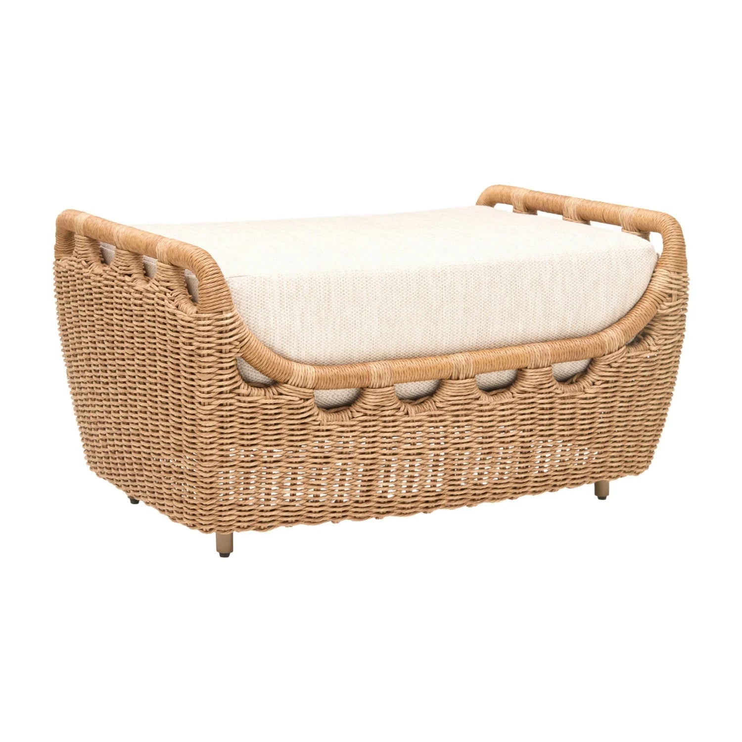 Luxury Woven Modern Outdoor Ottoman European Style for Villa