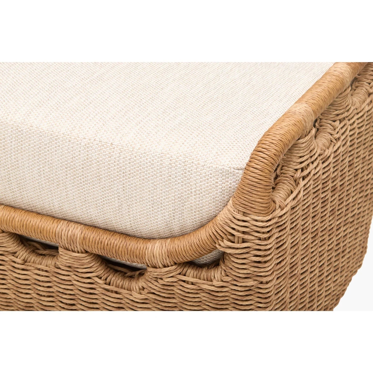 Luxury Woven Modern Outdoor Ottoman European Style for Villa