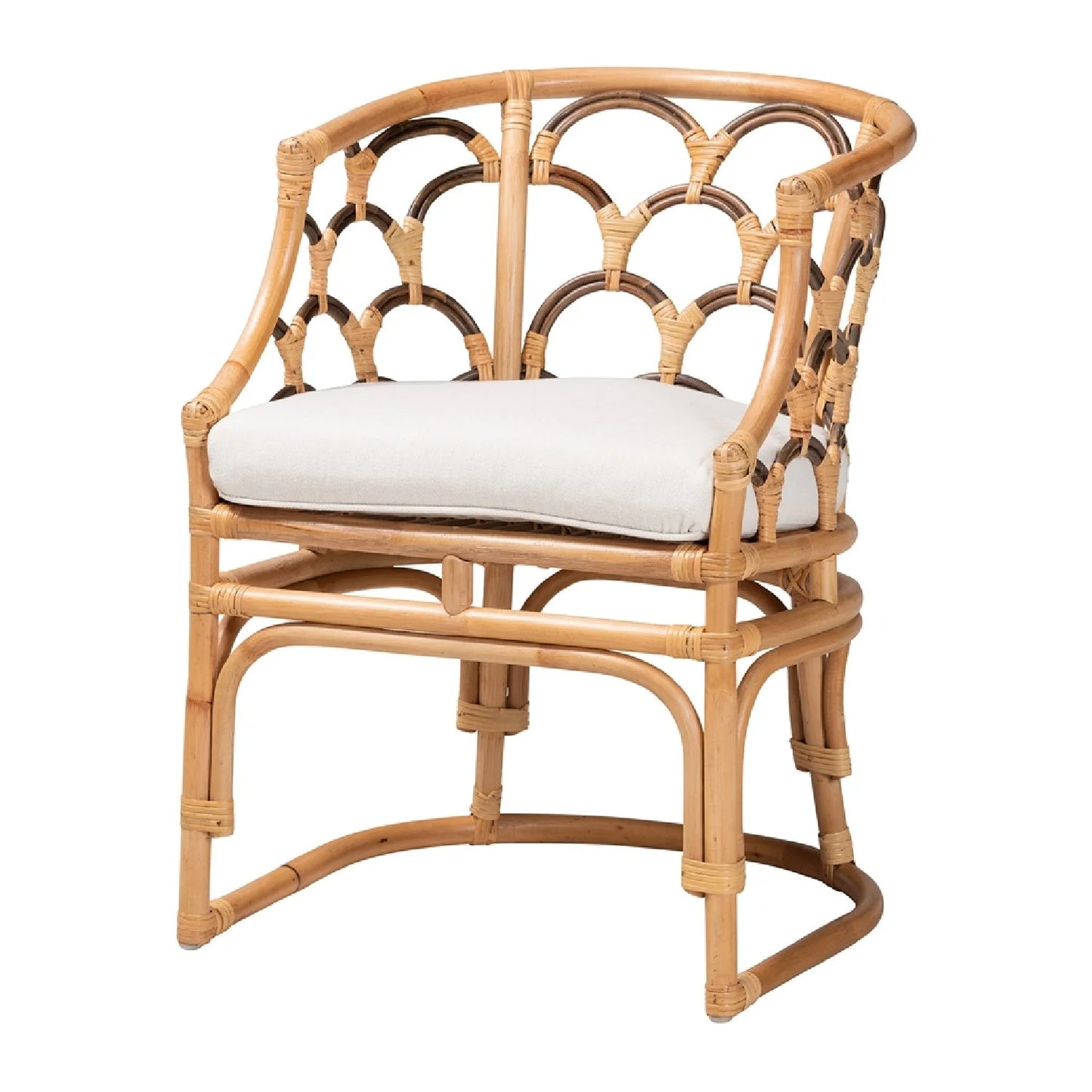 Luxury Woven Rattan Accent Chair European Style for Villa